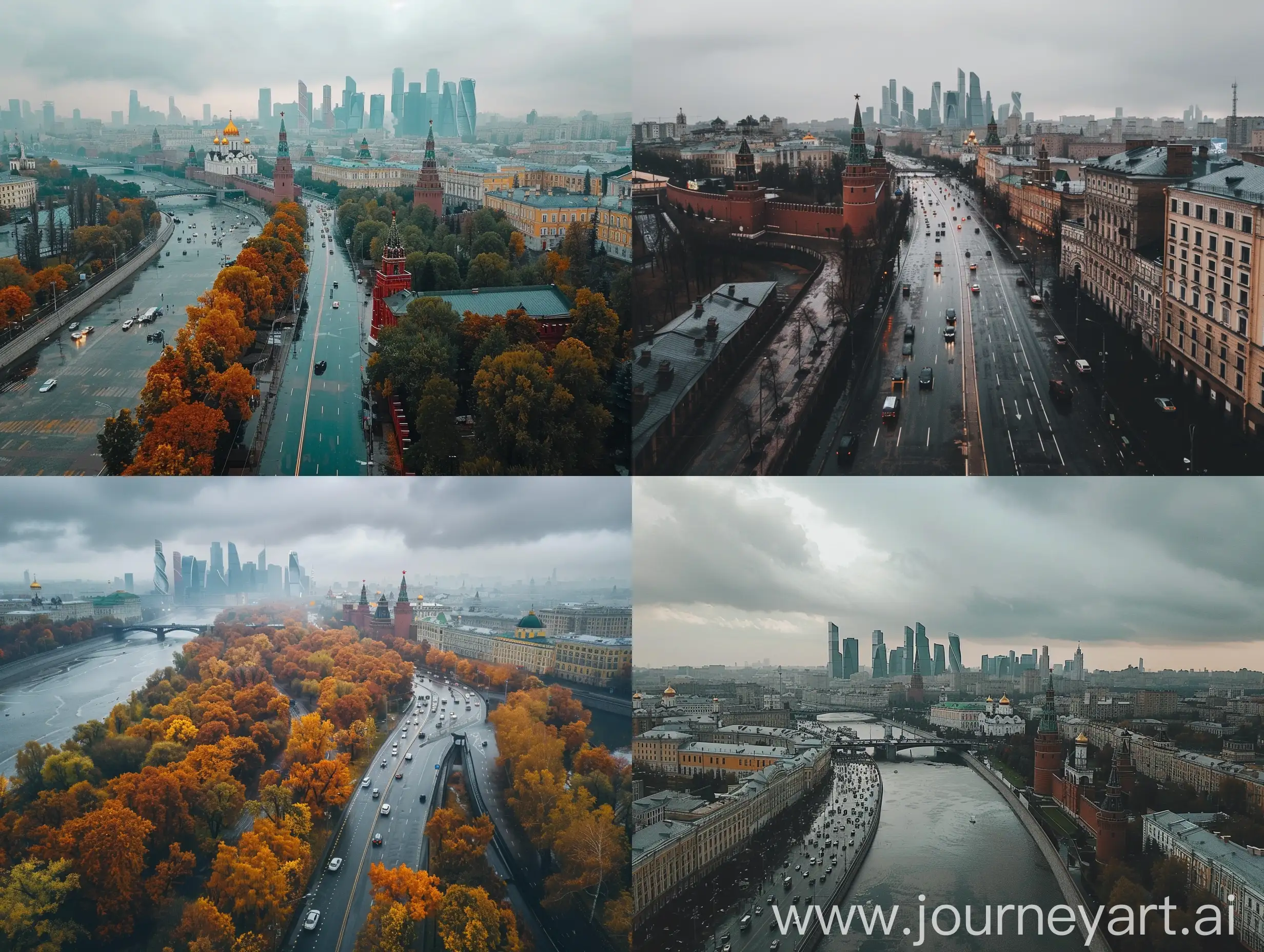 Rainy-Day-Aerial-View-of-Moscow-City