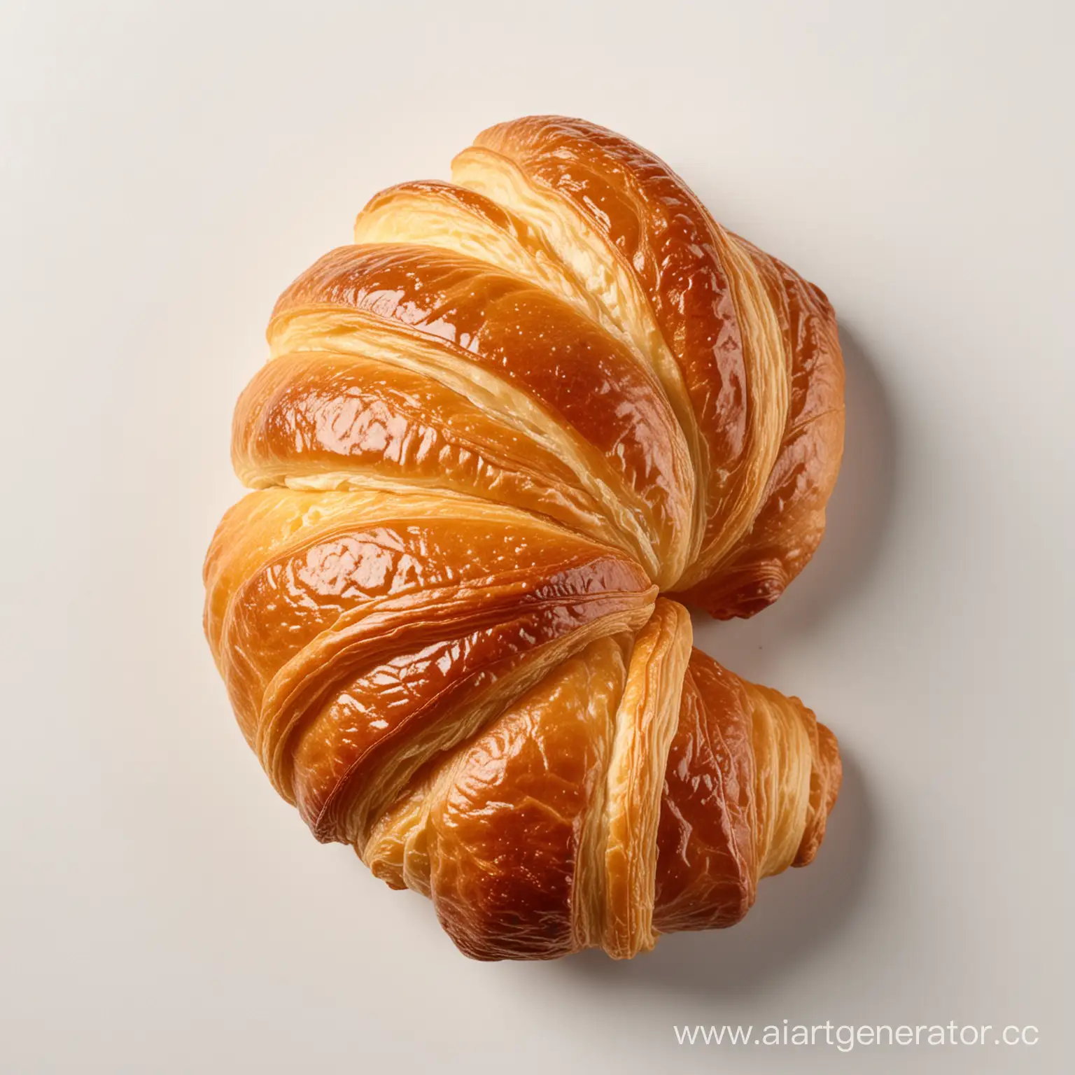 Freshly-Baked-Croissant-on-Clean-White-Background