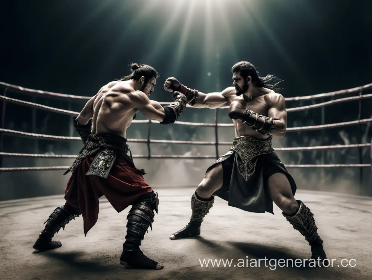 Intense-HandtoHand-Battle-Fantasy-Fighters-Clash-in-Arena