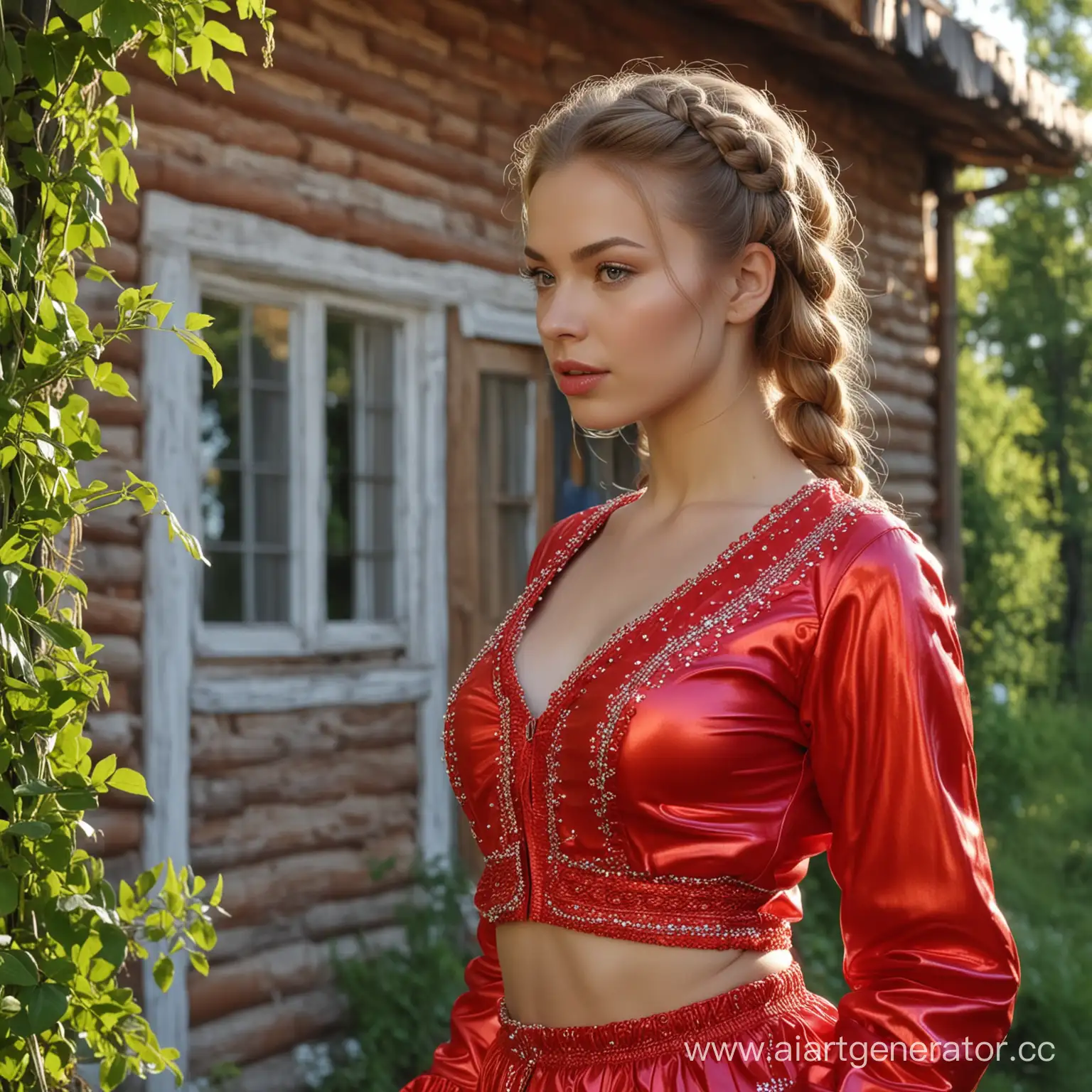 Russian-Country-Girl-with-Kokoshnik-Among-Rosehip-Bushes