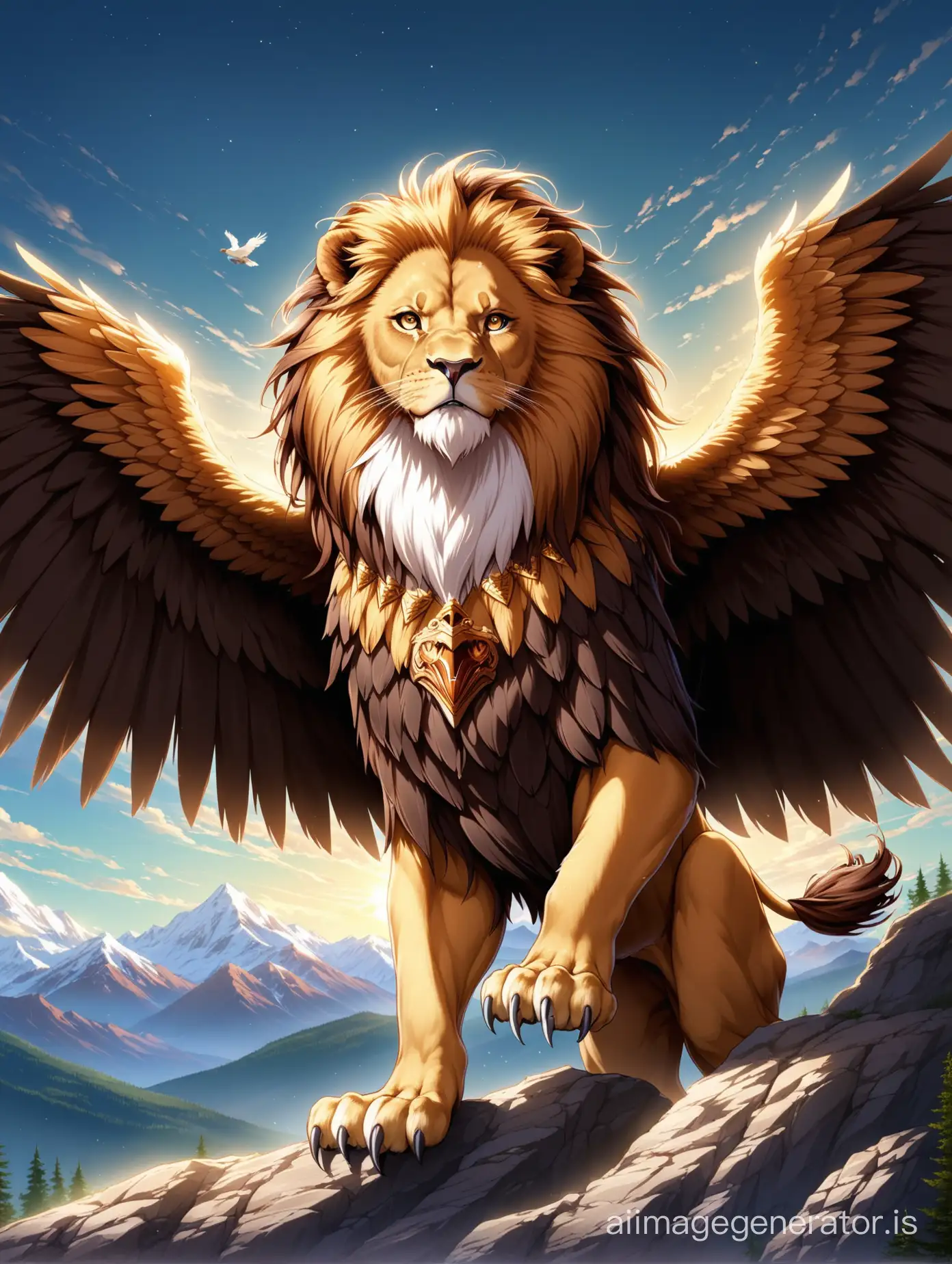 Majestic-Fusion-of-Lion-and-Eagle-in-Enigmatic-Harmony