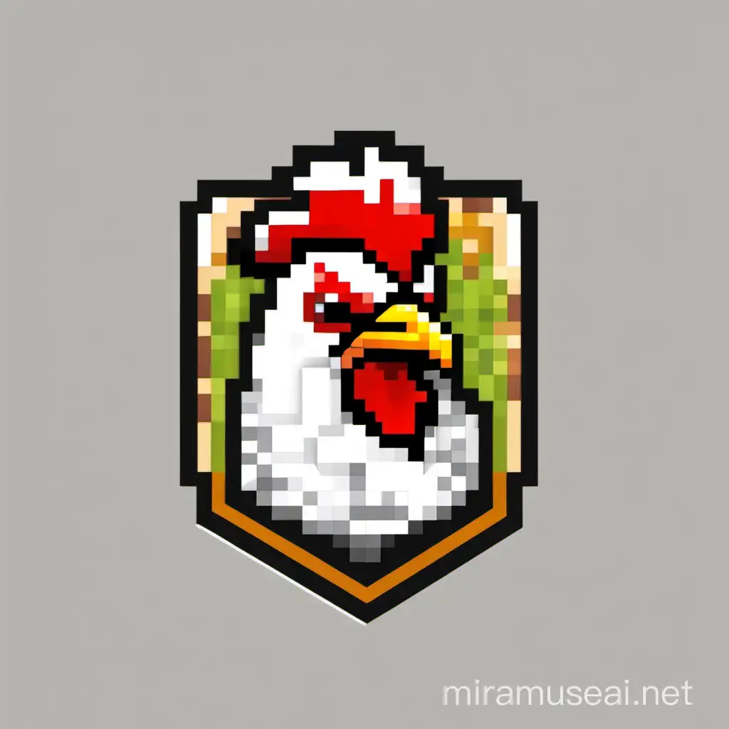 MinecraftStyle Animated Chicken Mascot for Fried Chicken Brand