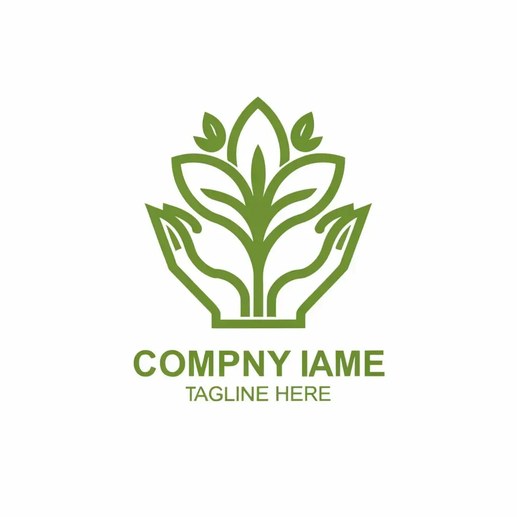a logo design,with the text "Nature's relationship", main symbol:leaf
hand
seed
,complex,be used in Education industry,clear background