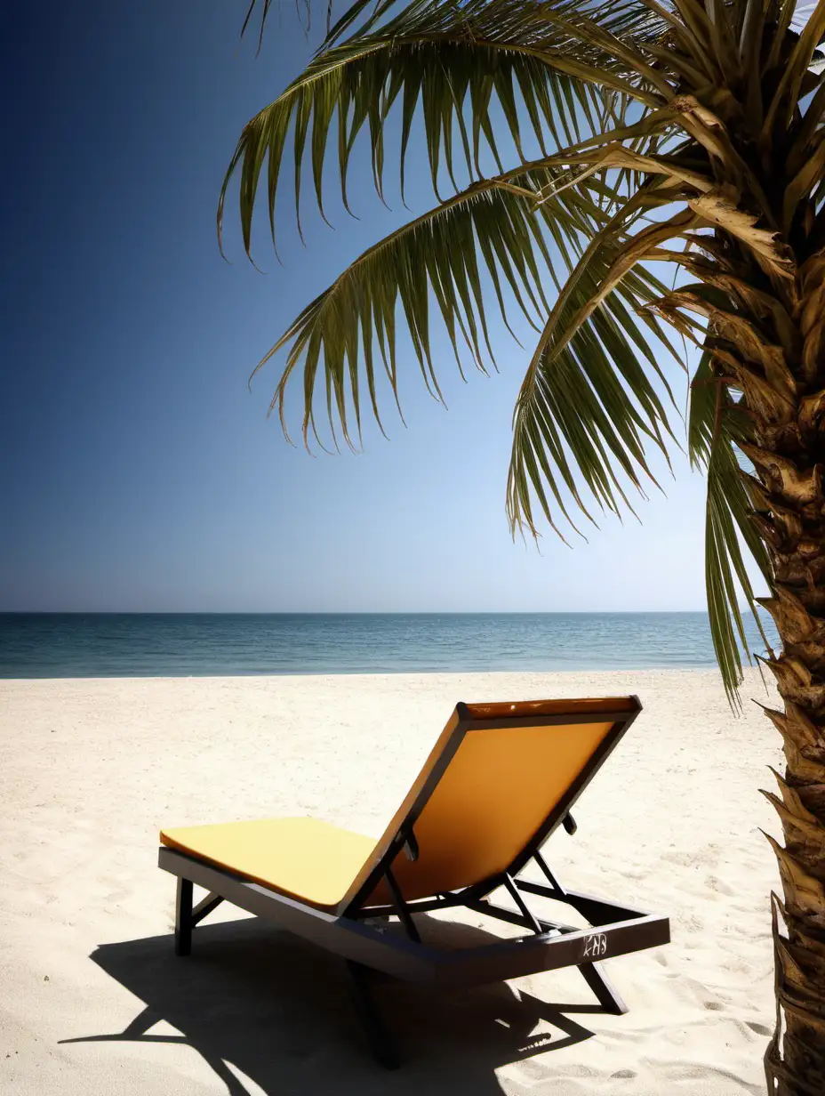 Palmtree, sunbed, beach