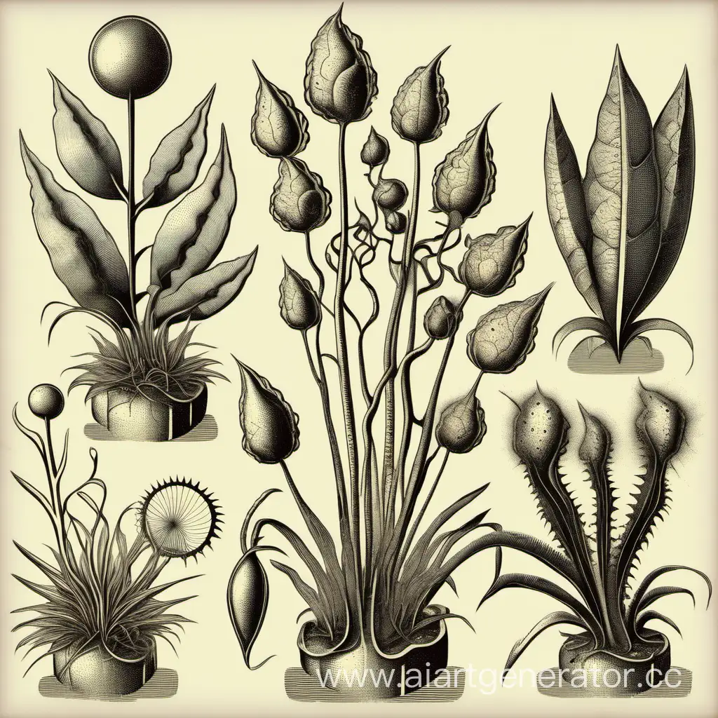 Enigmatic-EngravedStyle-Strange-Plants