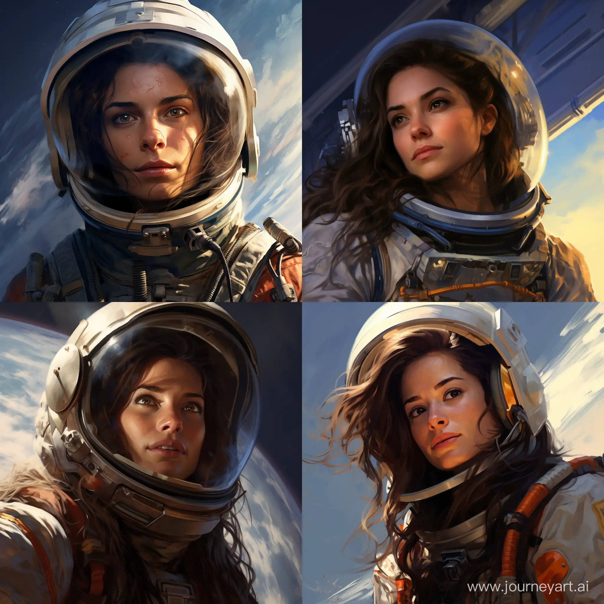 Exploring-the-Cosmos-Female-Astronaut-in-11-Aspect-Ratio
