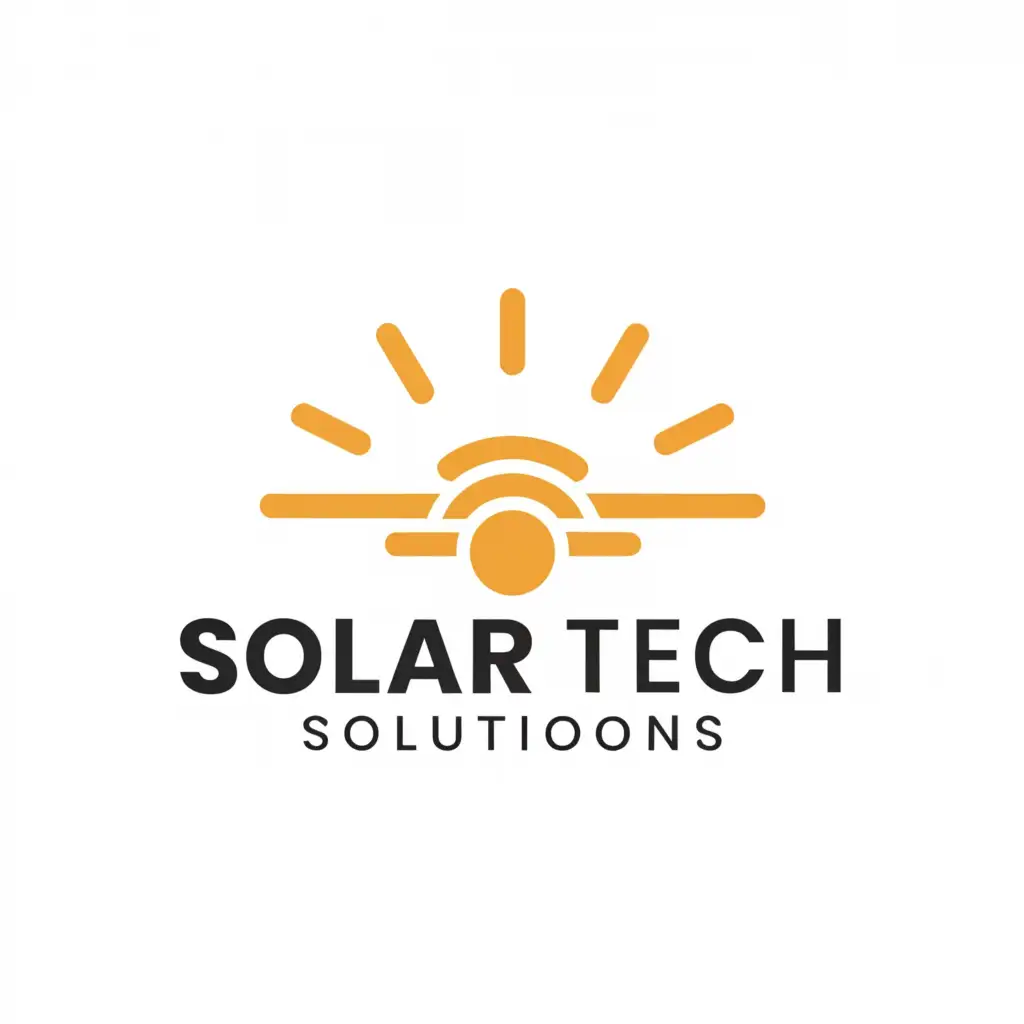 a logo design,with the text "SolarTech Solutions", main symbol:solar energy,Moderate,clear background