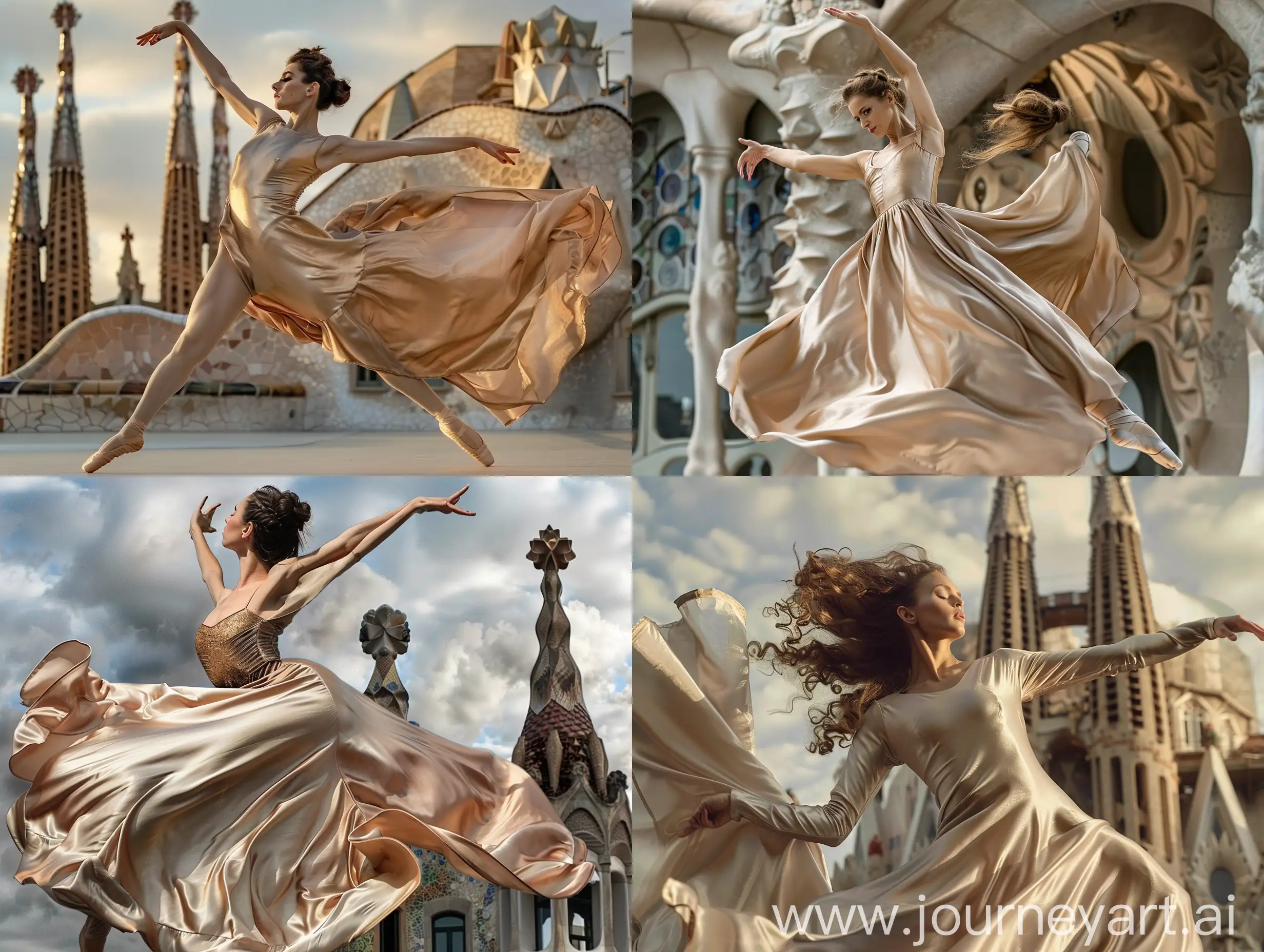 Graceful-Modern-Dance-Ballet-Performance-in-Front-of-Gaudi-Building