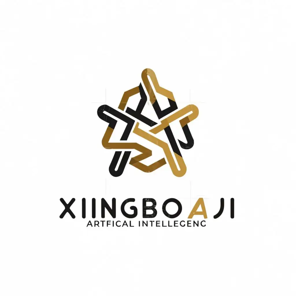 a logo design,with the text "Xingbao AI", main symbol:The shape of the stars is futuristic, simple, clear, with natural lines, highlighting the theme of artificial intelligence. The background is white. Keep it simple, use no more than 3 colors, and avoid complexity.,Moderate,be used in Legal industry,clear background