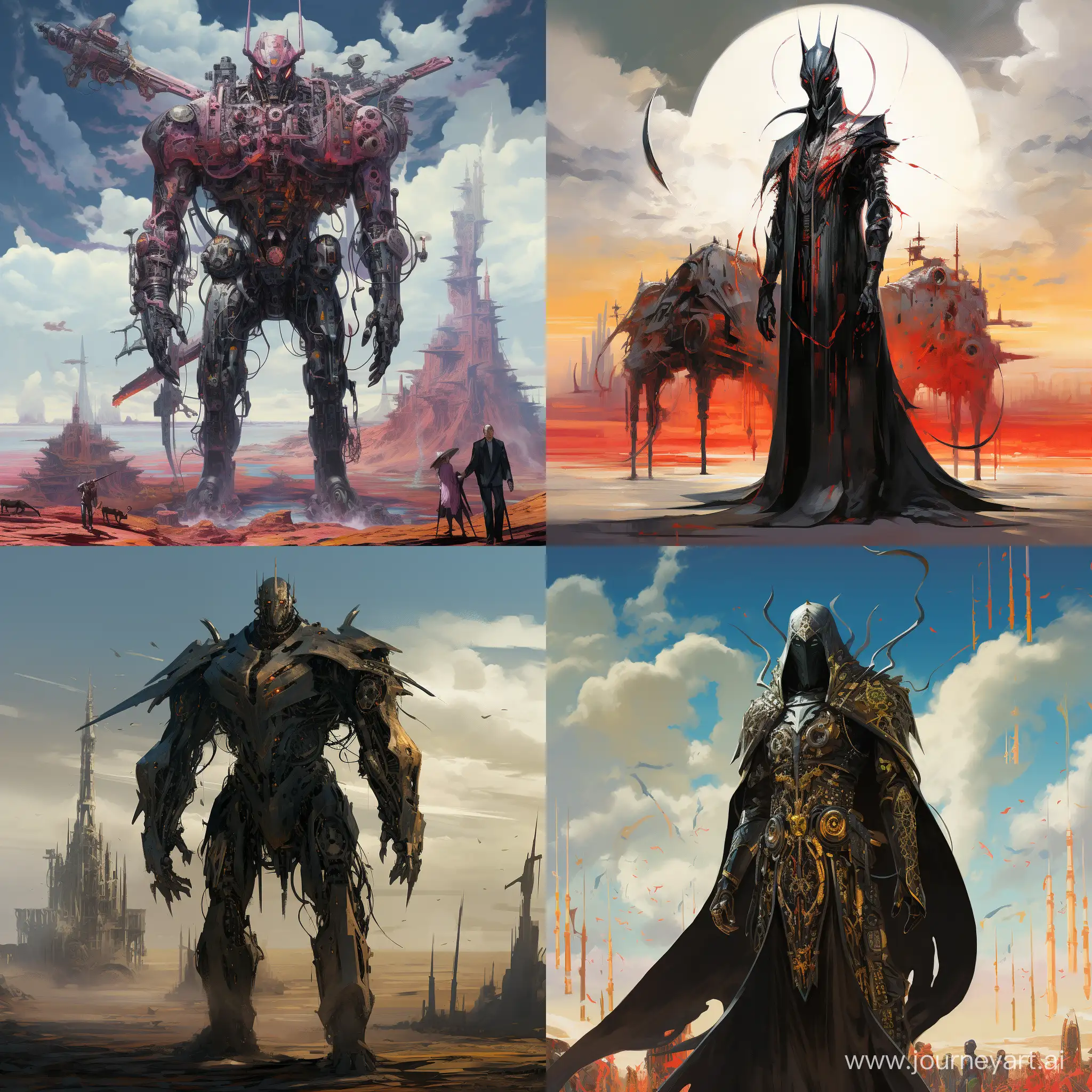 stands tall, ::1.1, The Black knight stands tall in interesting unusual armor , in cyberpunk::1.1 style, stands tall, explosion of color, abstraction, unusual