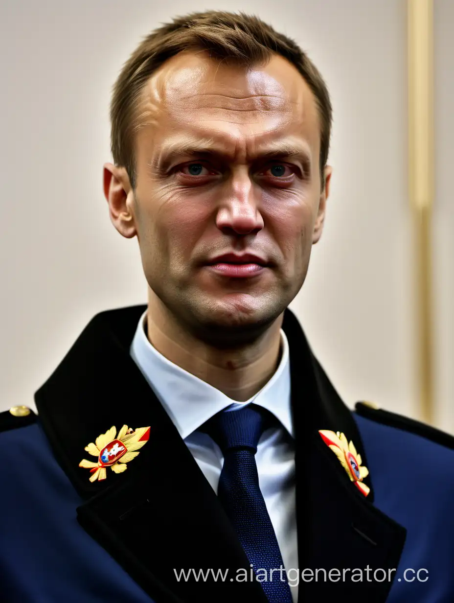 Russian Revolutionary Alexei Navalny in Presidential Attire