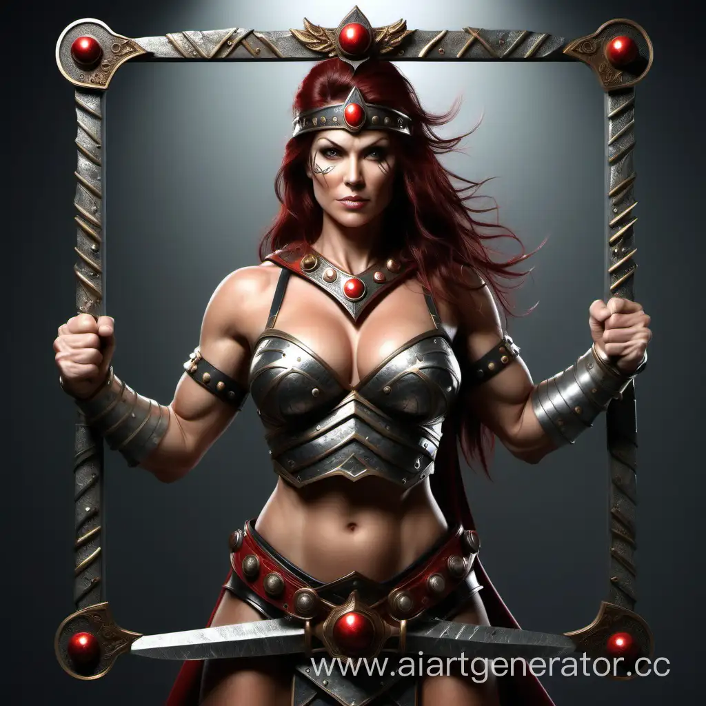 Strong-and-Sexy-Warrior-with-Decorative-Frame