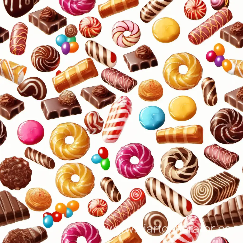 Assorted-Sweets-on-a-Clean-White-Background