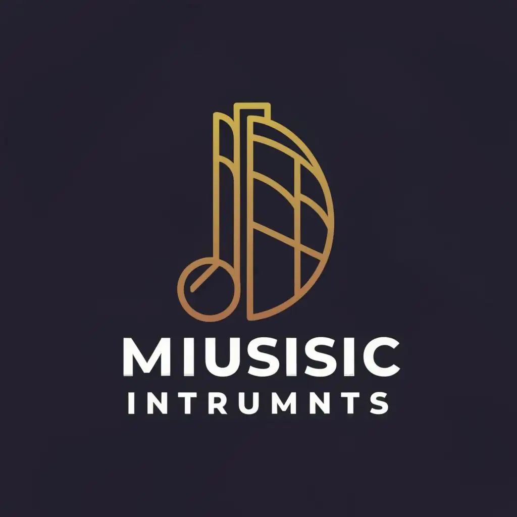 a logo design,with the text "Music Instruments", main symbol:Music,Moderate,be used in Entertainment industry,clear background
