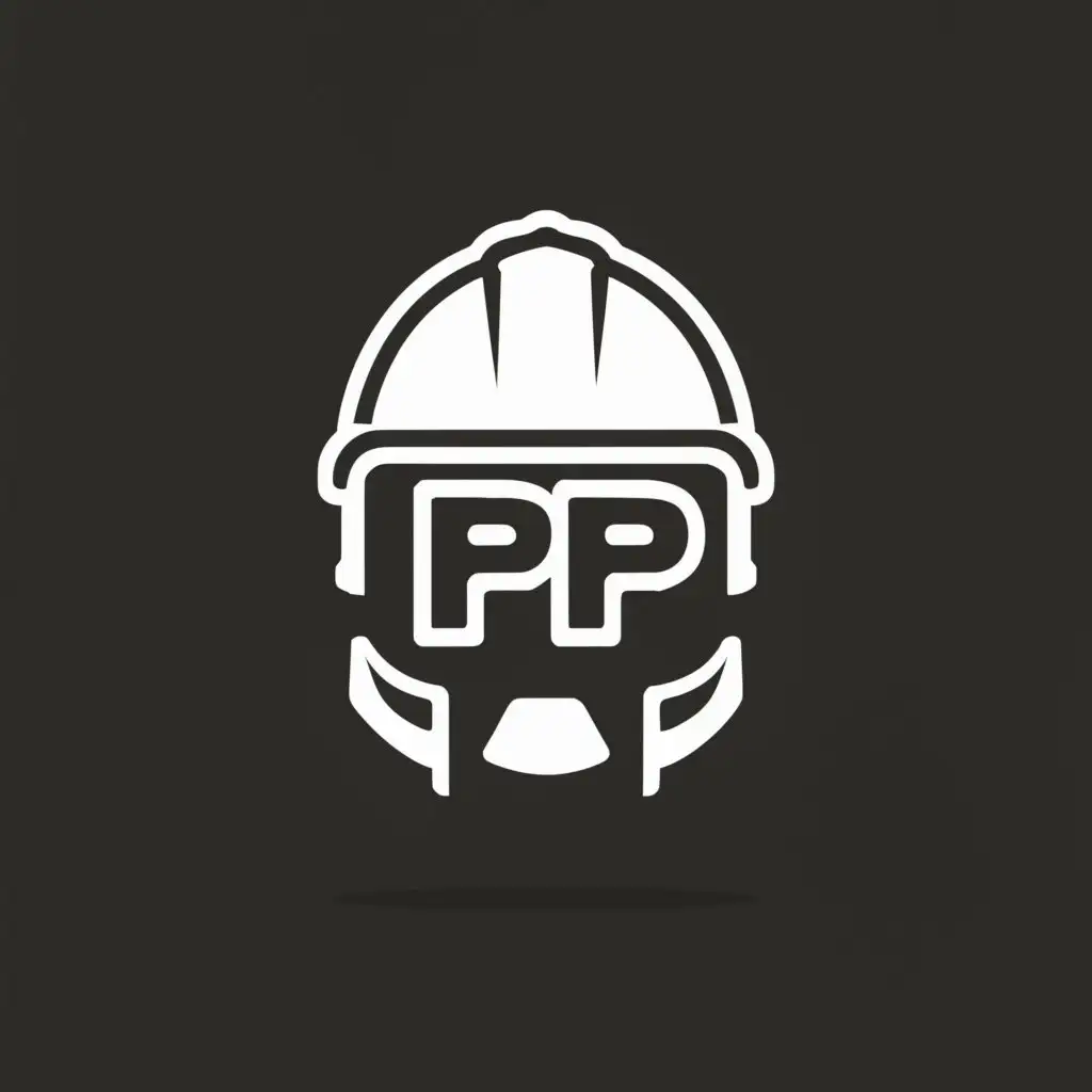 a logo design,with the text "PPE", main symbol:Protective Equipment,Minimalistic,be used in Construction industry,clear background