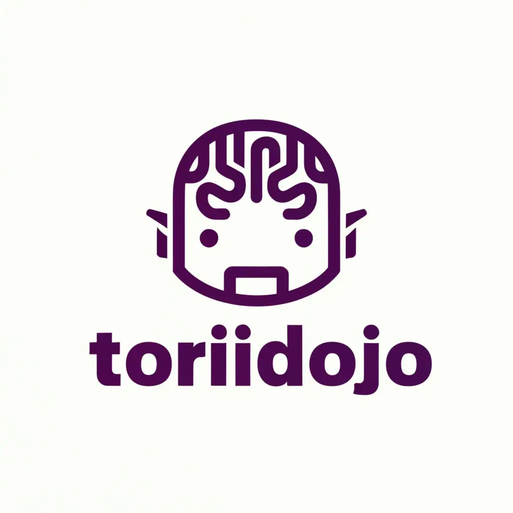 a logo design,with the text "Toridojo", main symbol:Artificial intelligence dojo,Minimalistic,be used in Education industry,clear background