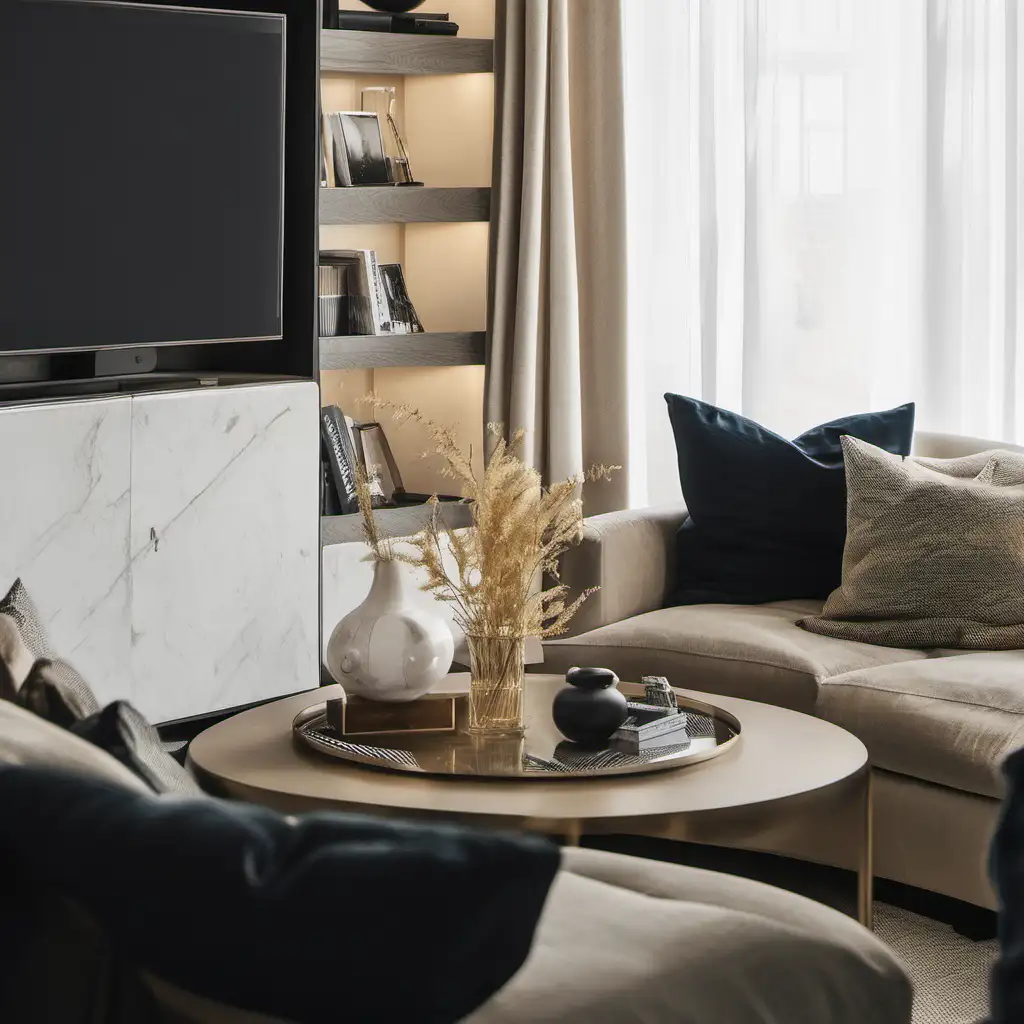 Elegant Living Room Interior Design with Contemporary Decor