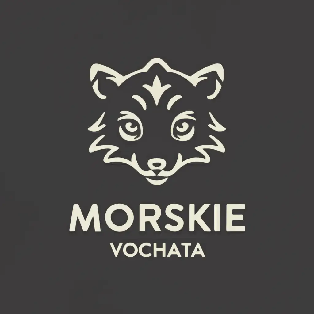 a logo design,with the text "Morskie vochata", main symbol:Wolf cub,Moderate,clear background