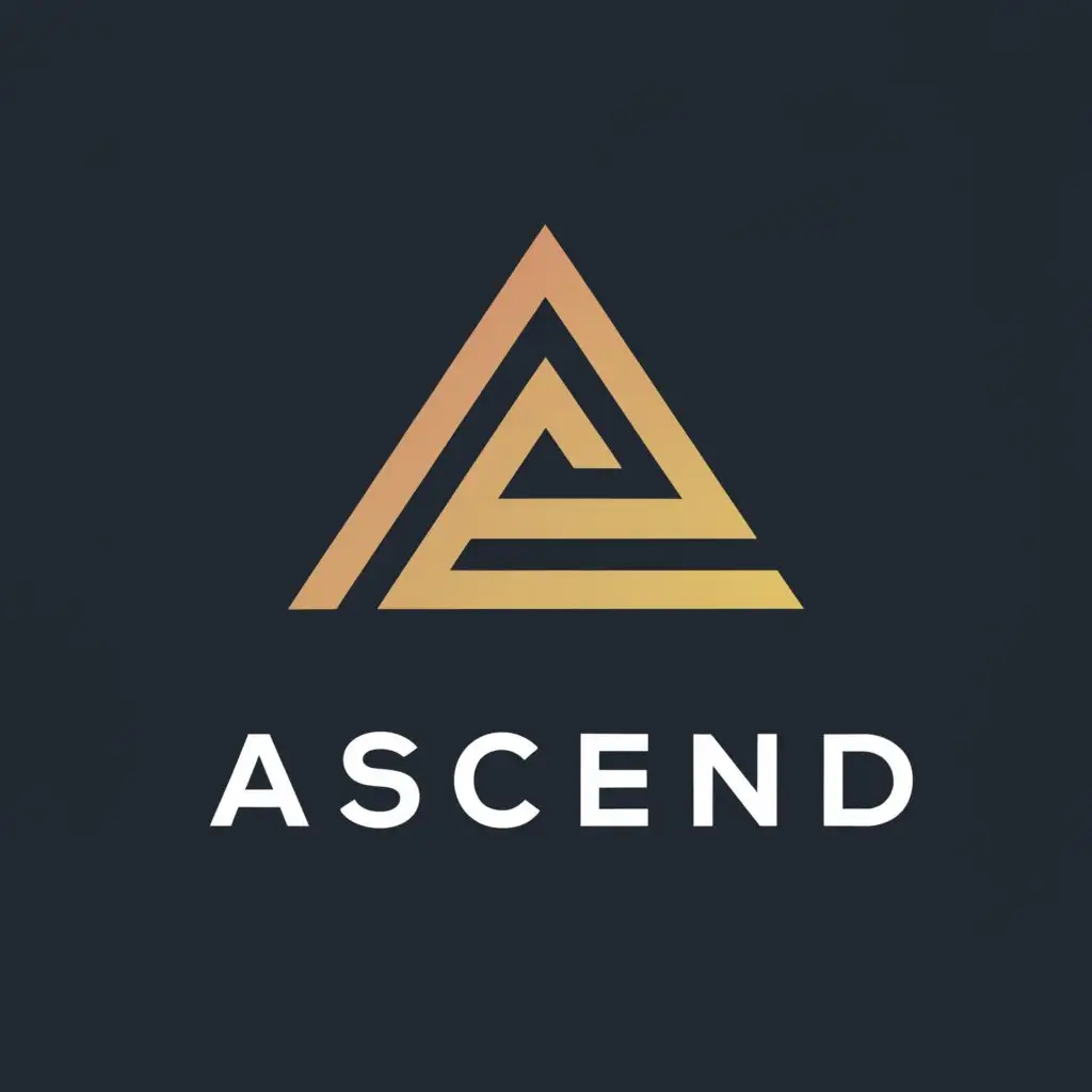 a logo design,with the text "Ascend", main symbol:A , A simple upward-pointing arrow, possibly with a slight curve to represent both ascent and style.,Moderate,clear background