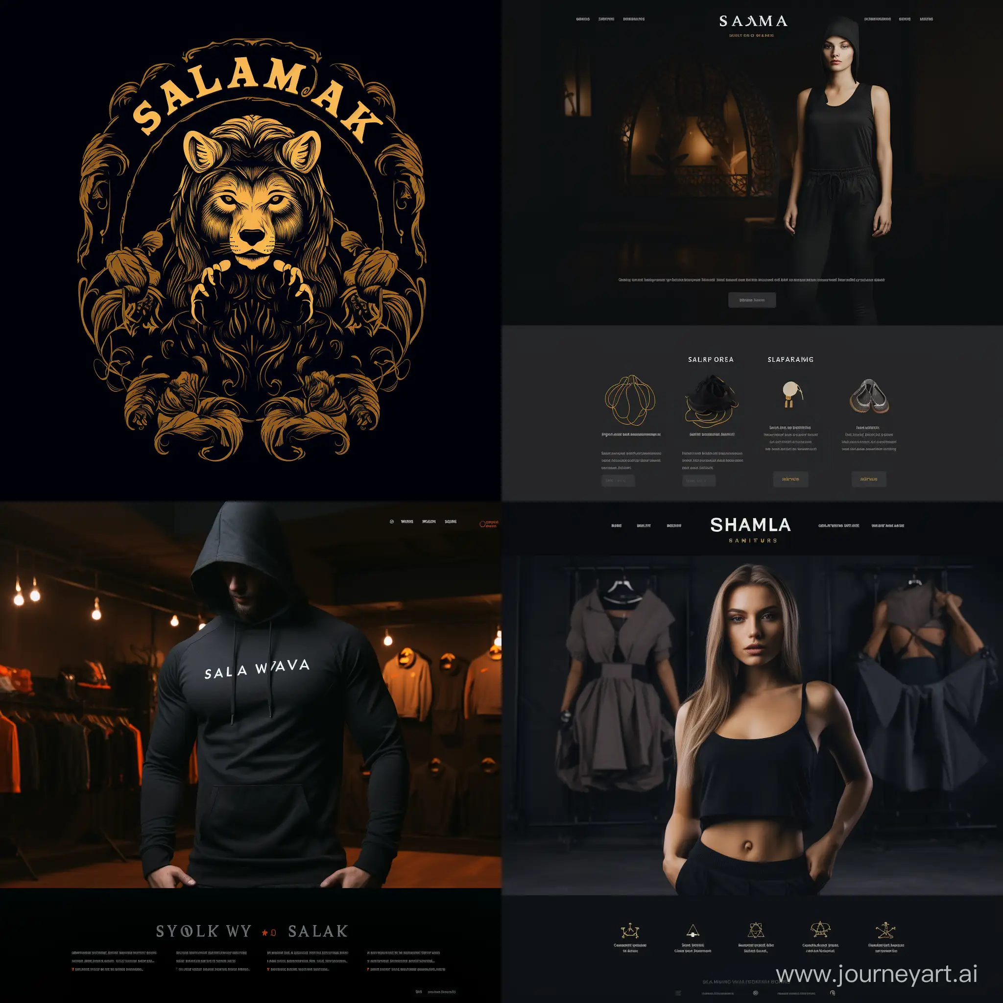 make dark backround for gymwear web store, The store name is SaliKauppa