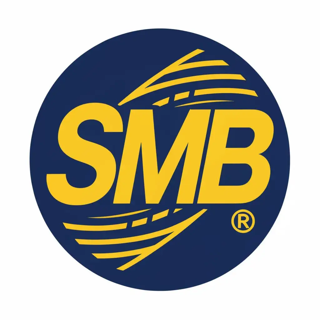 LOGO-Design-for-SMB-Financial-Services-Yellow-and-Dark-Blue-Typography-Inspired-by-Western-Union