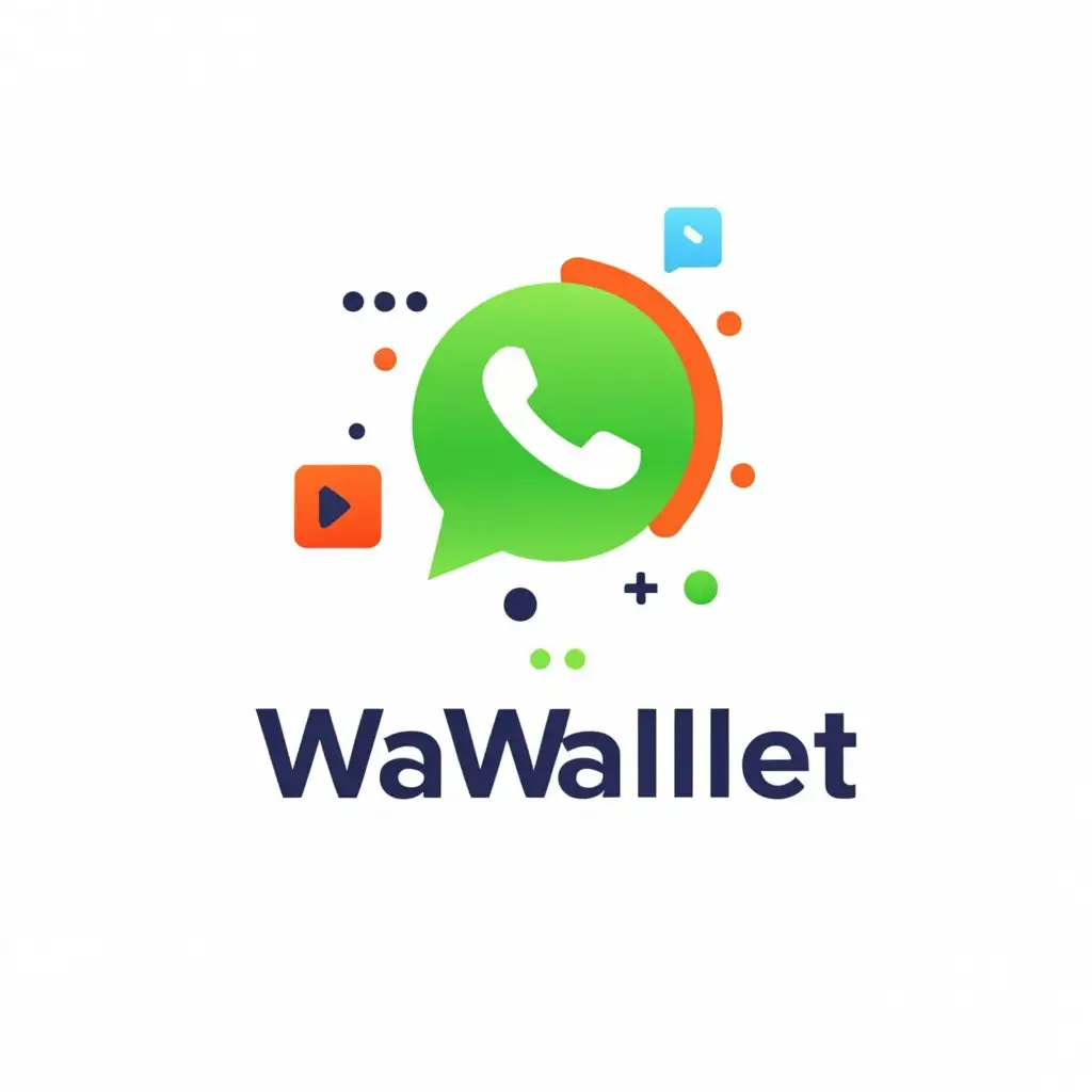 a logo design,with the text "WaWallet", main symbol:Whatsapp  Wallet,Moderate,be used in Finance industry,clear background