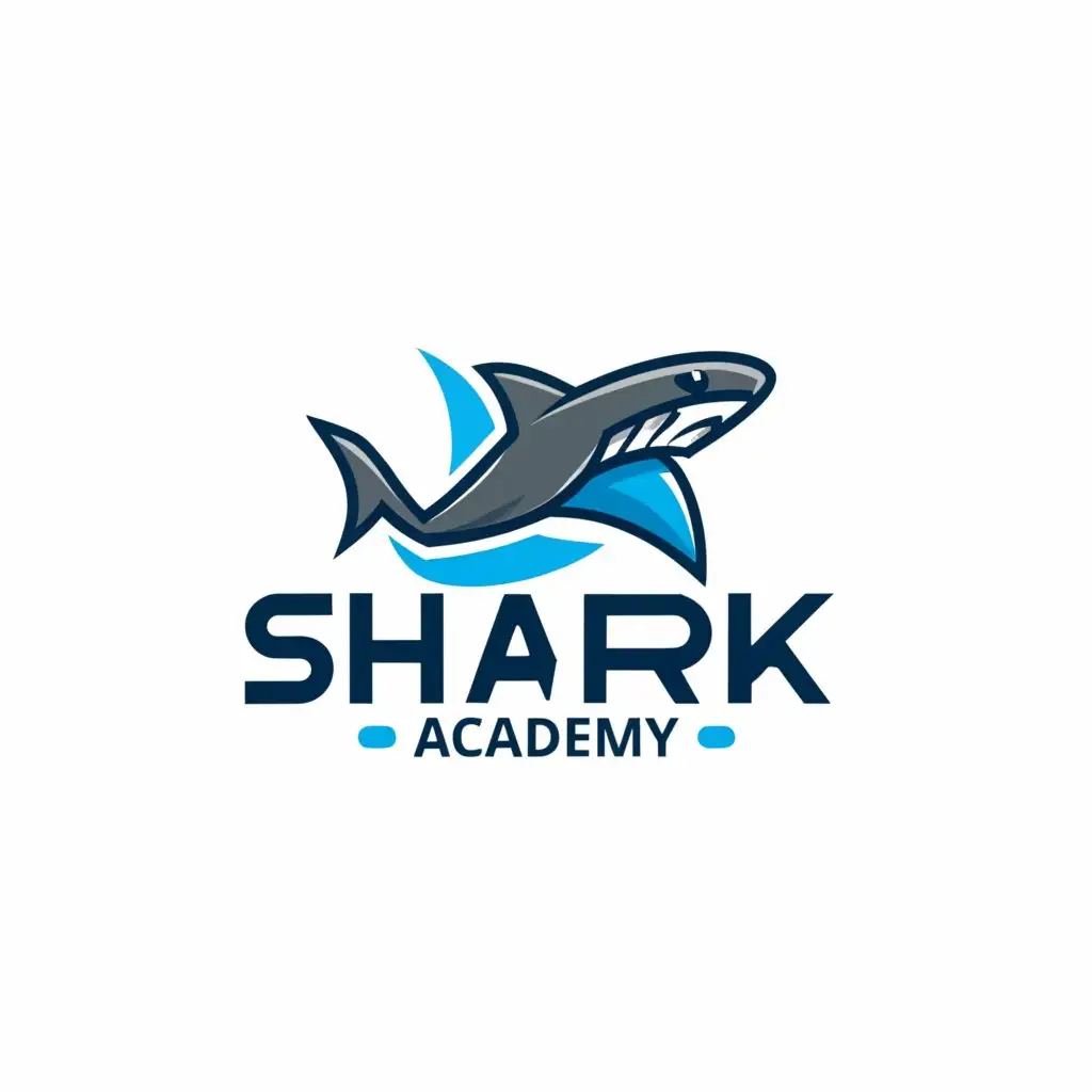 LOGO-Design-for-Shark-Academy-Bold-Shark-Symbol-with-Educational-Theme-and-Crisp-Visuals