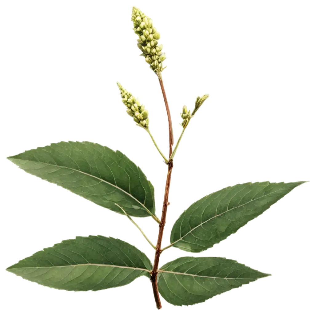 HighQuality-PNG-Image-of-Myrica-Esculenta-Flower-with-Stem-and-Leaves-Ideal-for-Botanical-Illustrations-and-Scientific-Publications