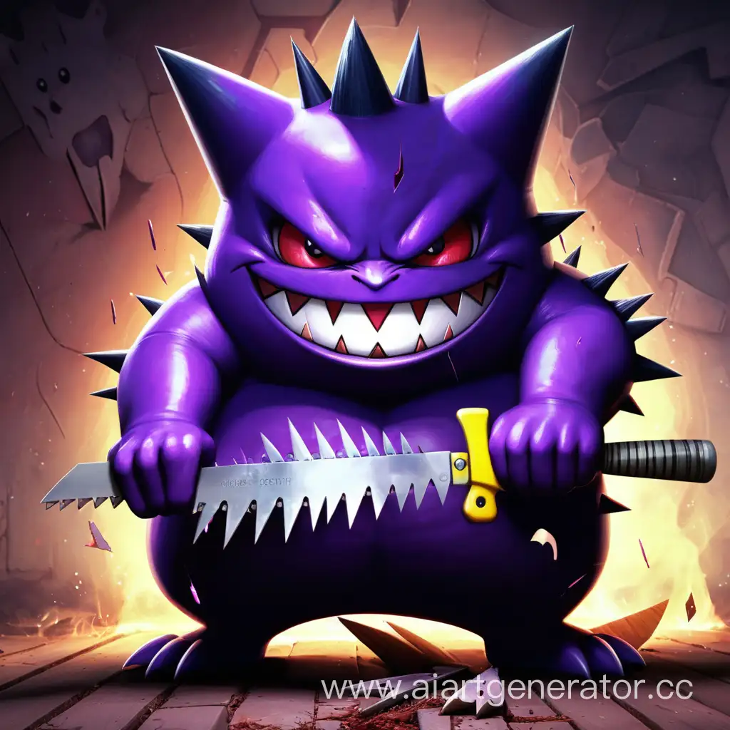 Gengar-Pokemon-Crafting-with-a-Saw-for-Unique-Artistry