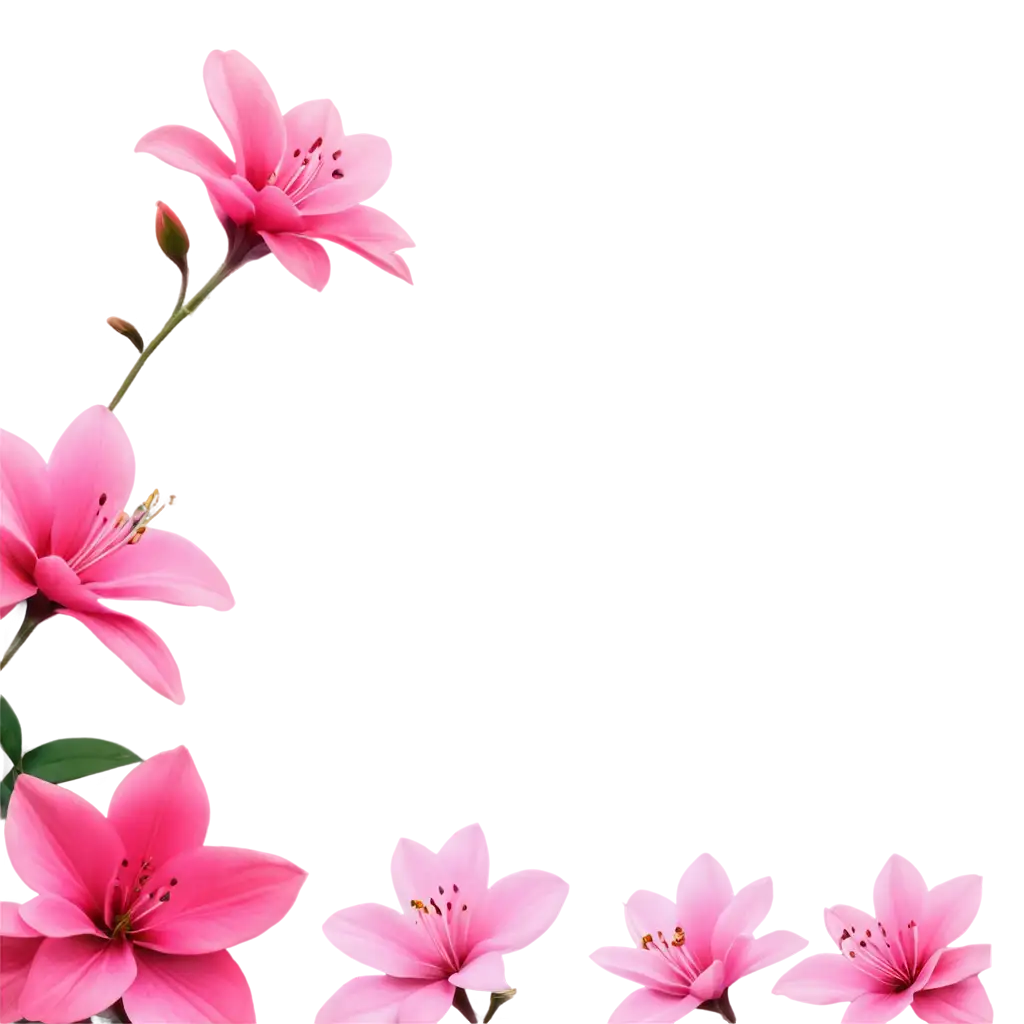 Exquisite-Azalea-3D-Flower-Realistic-PNG-Captivating-Digital-Floral-Artistry