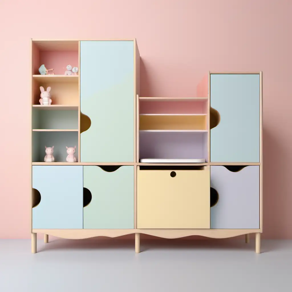 Exciting Kindergarten Furniture with Unique Patterns and Pastel Colors