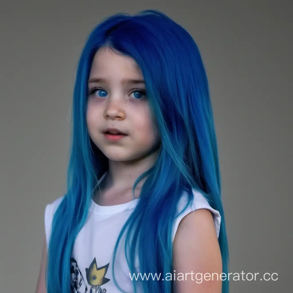 В семье родилась девочка с голубым цветом волос. Все в шоке. 