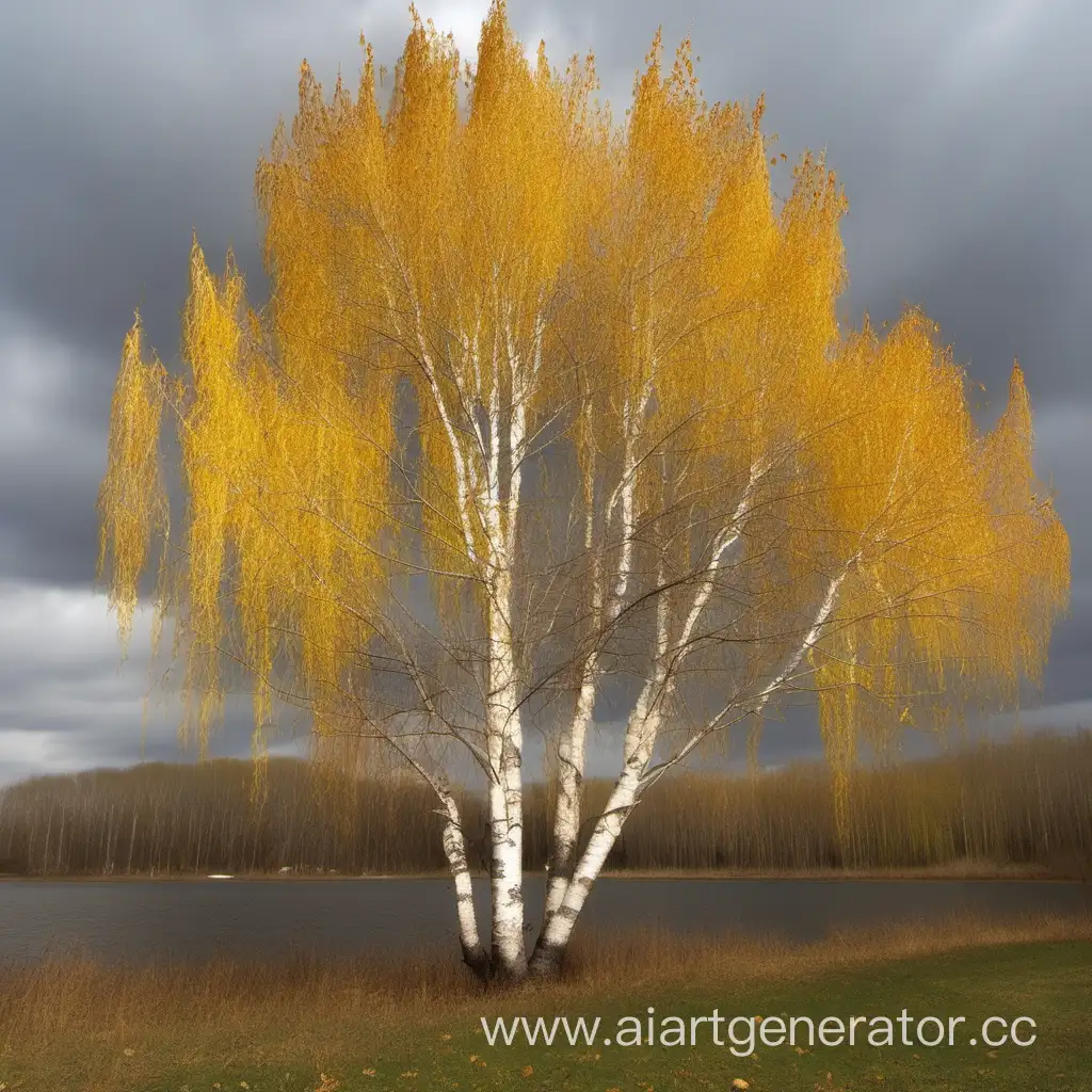 Withered-Yellow-Crown-of-the-Birch-Tree