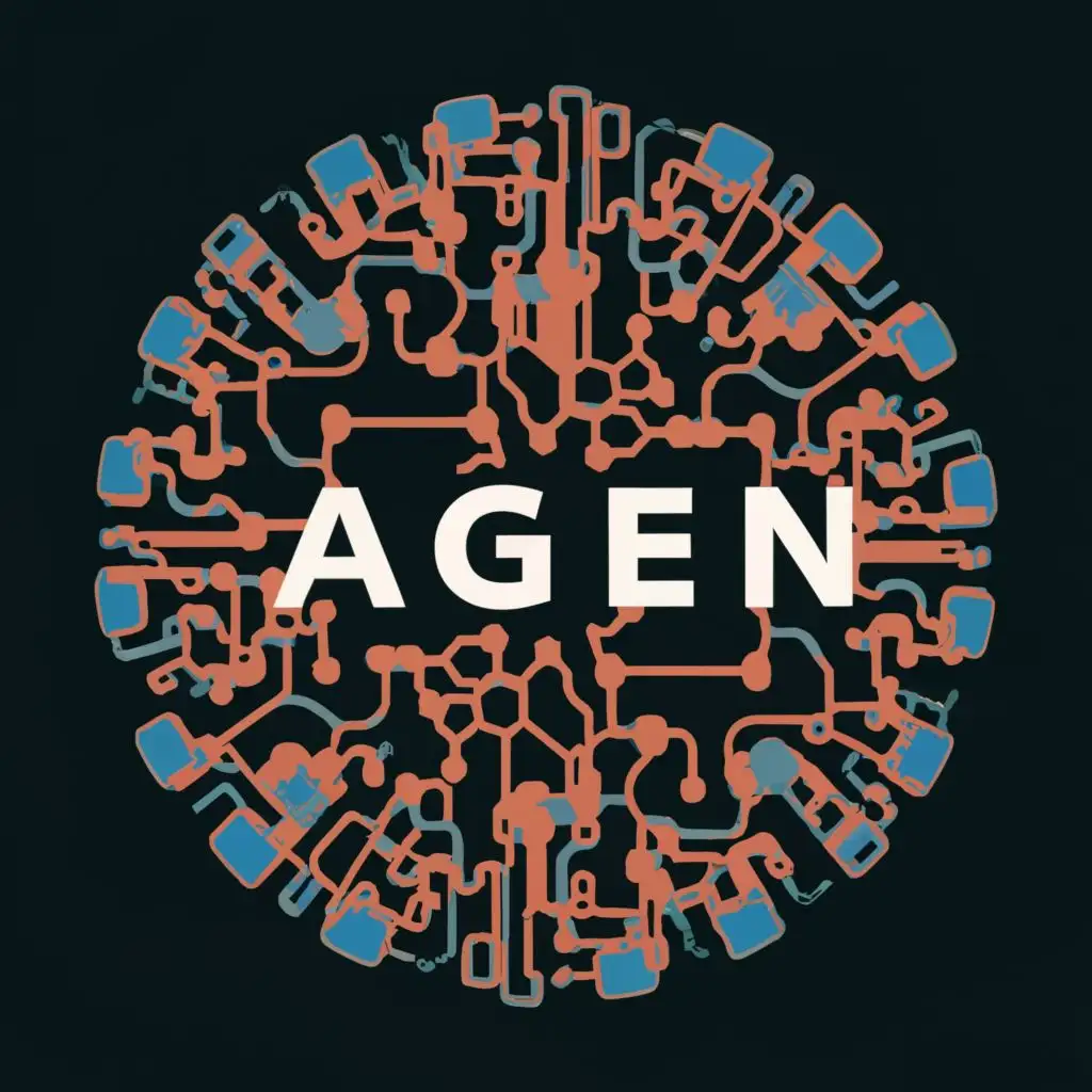 logo, AiGen, with the text "AICoverGen", typography, be used in Technology industry