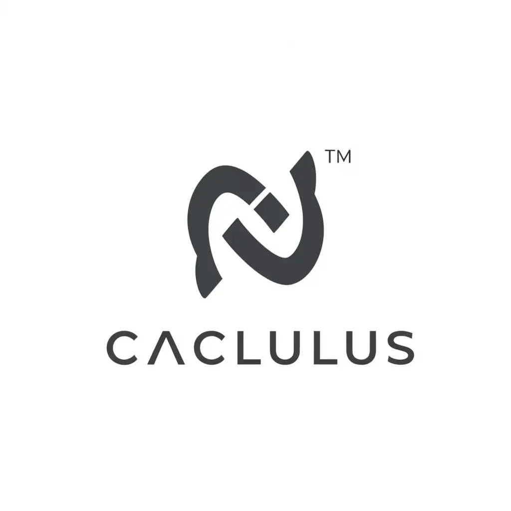 a logo design,with the text "Calculus", main symbol:math,Minimalistic,clear background