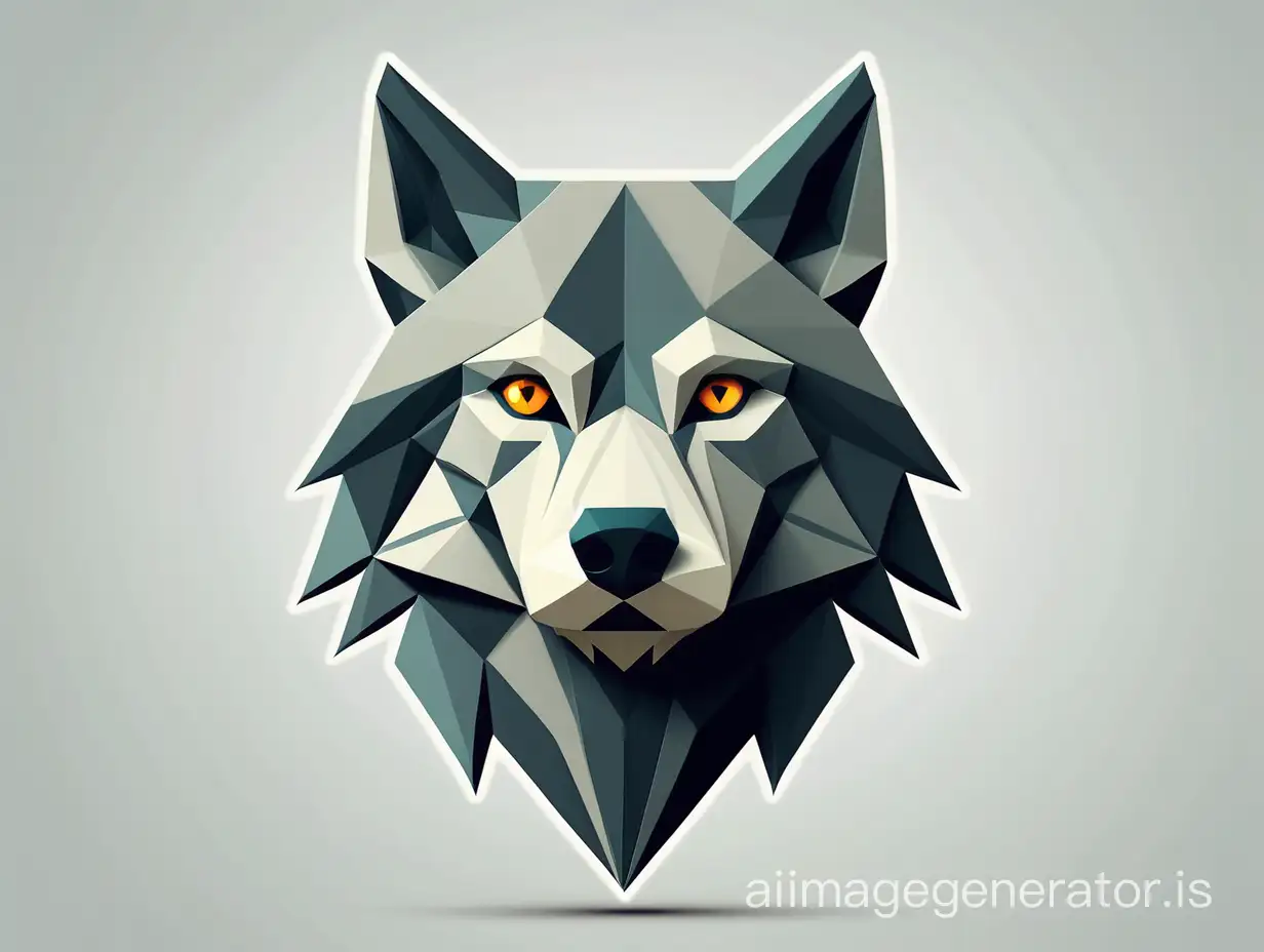 Geometric-Wolf-Logo-Design-with-Elegant-Simplicity