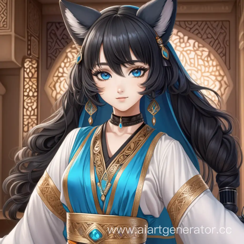 Anime-Fox-Girl-in-Traditional-Arabic-Dance-Costume