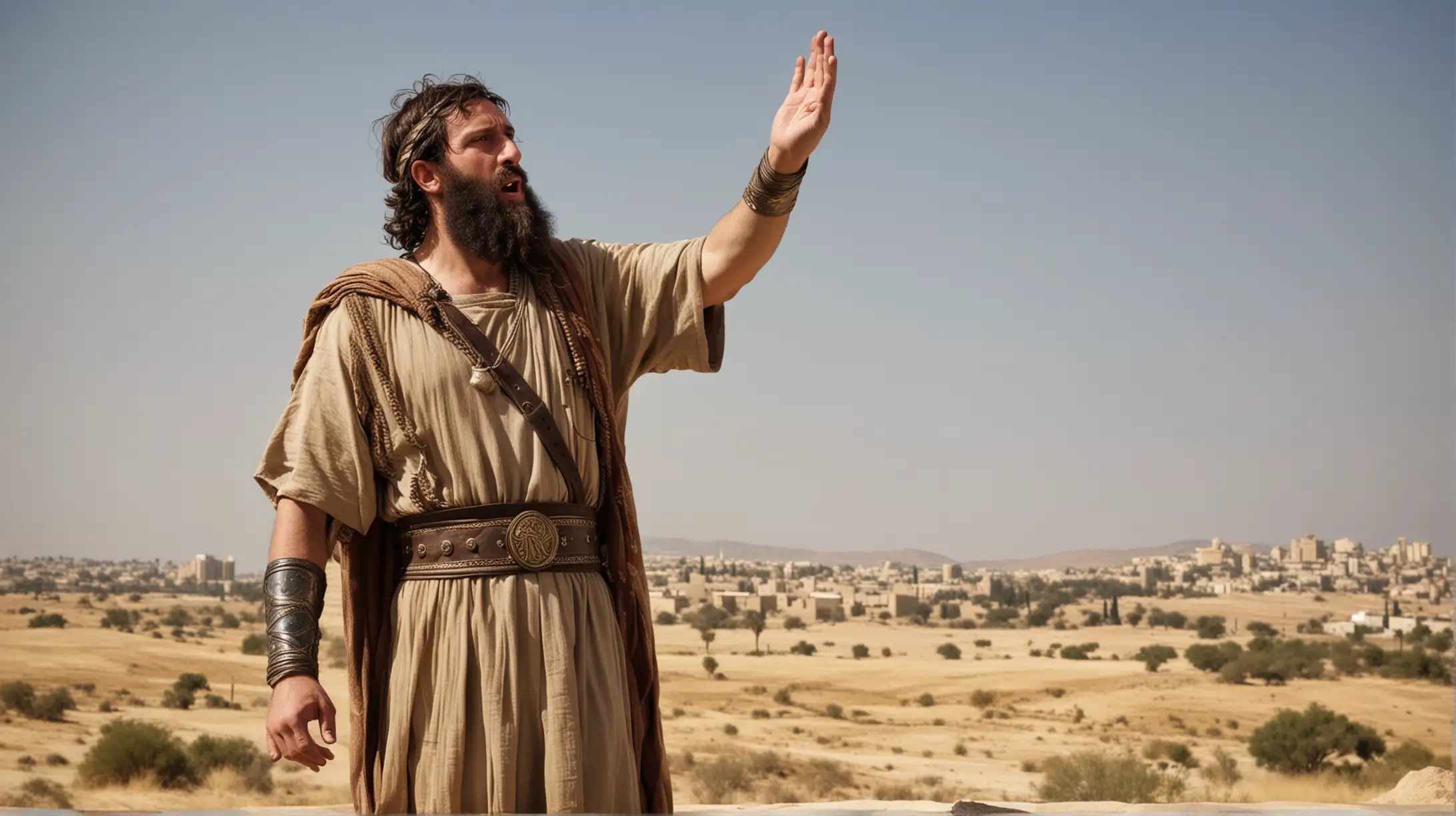 Biblical Warrior Jephthah in Prayer