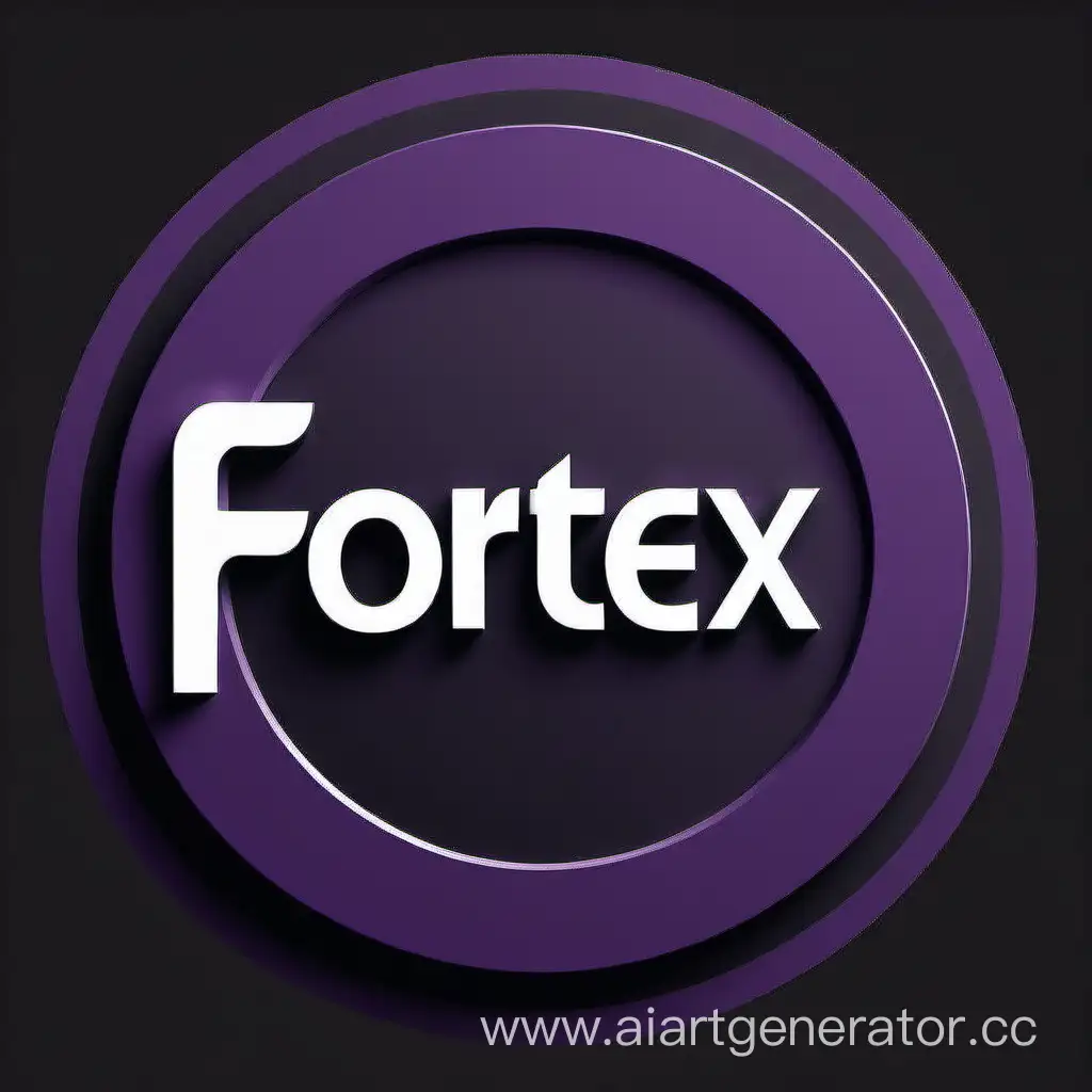Circular-PurpleBlack-Fortex-Logo-Design