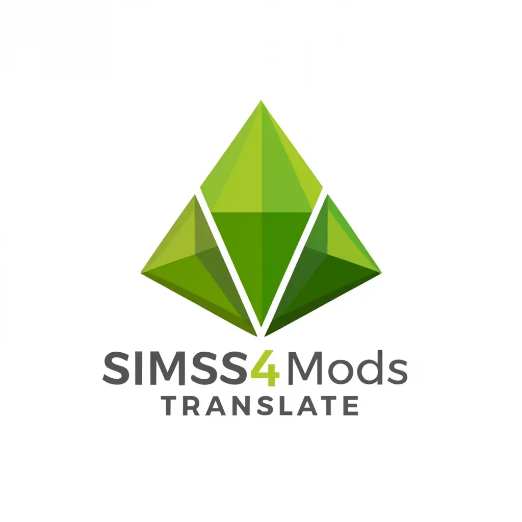 LOGO-Design-for-Sims4ModsTranslate-Vibrant-Plumbob-Symbol-with-Clear-Background
