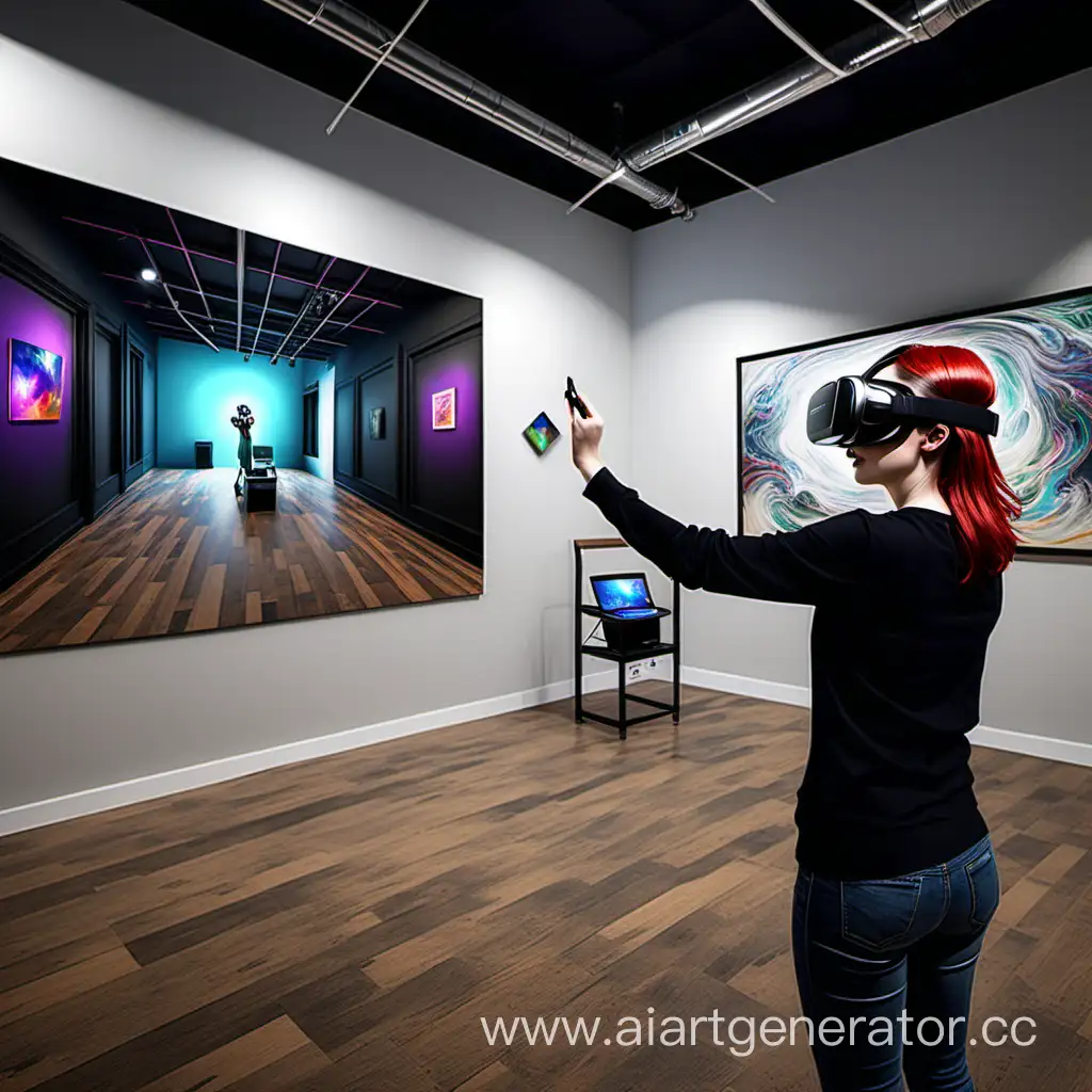 VIRTUAL REALITY ART STUDIO THAT LOOK REALISTIC  IN A FIRST FLOOR



