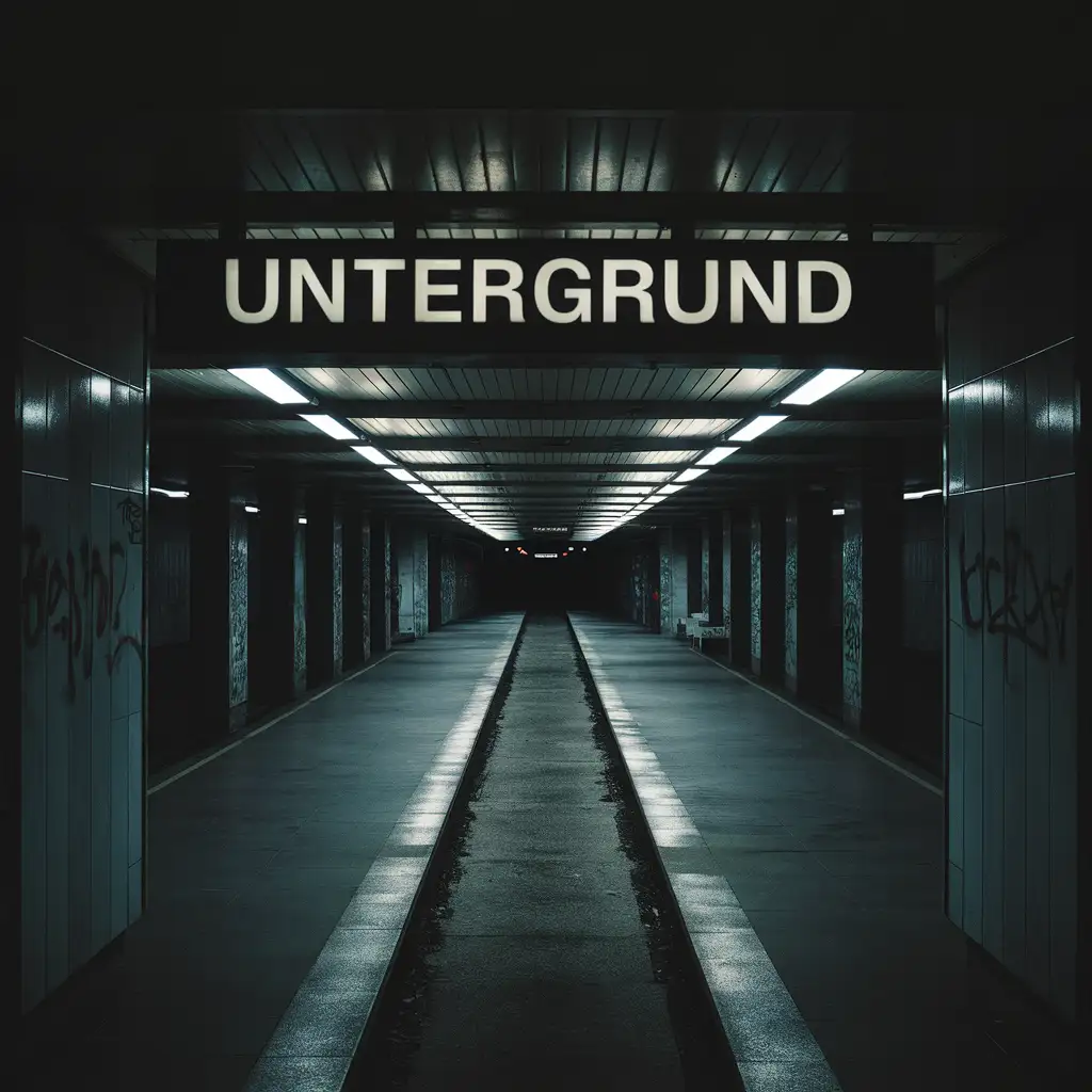 Empty Subway Tunnel Interior