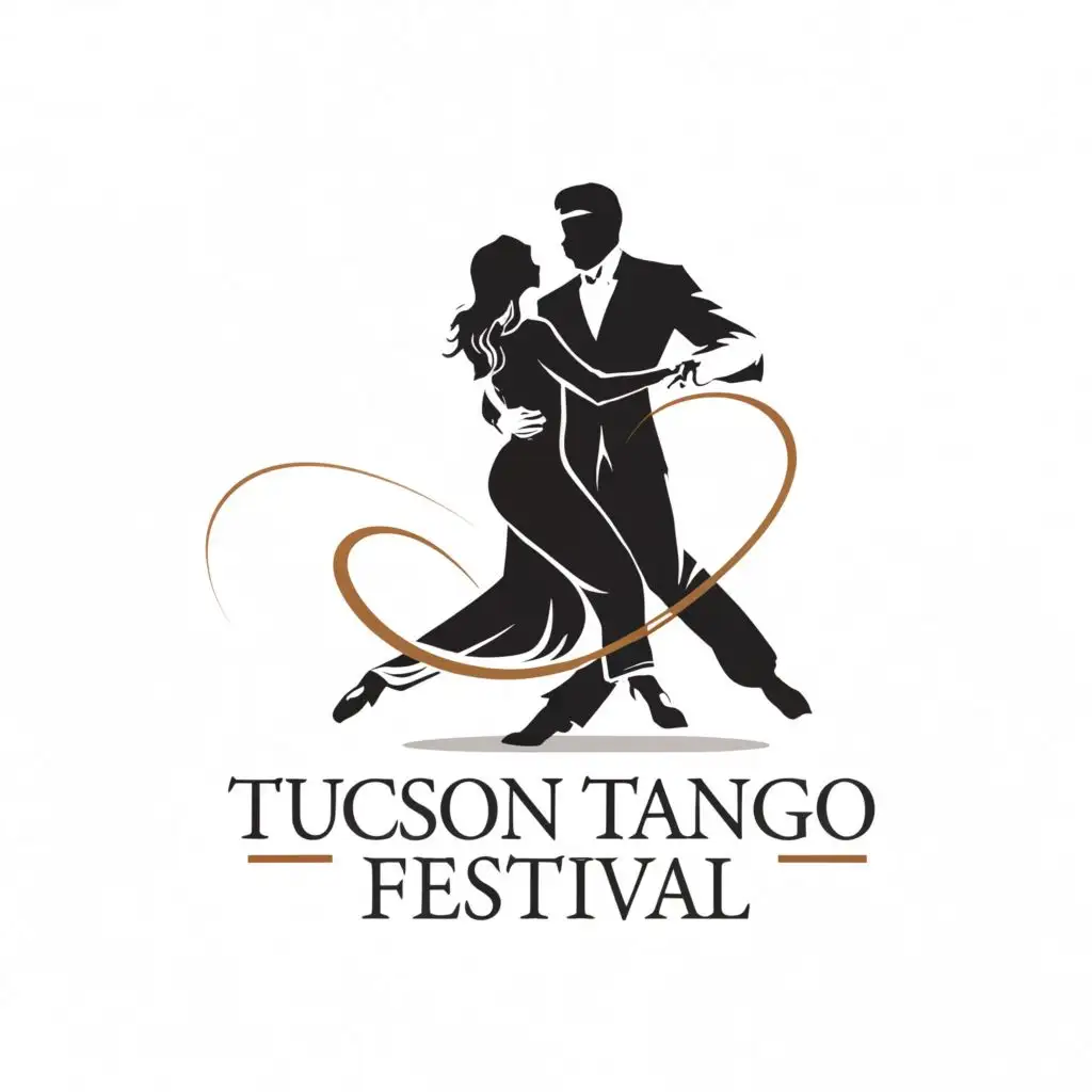 a logo design,with the text "Tucson Tango Festival", main symbol:TANGO DANCE

,Moderate,clear background