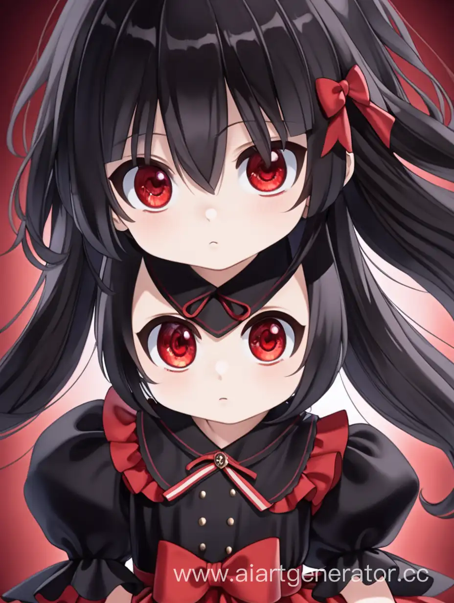 Adorable-DarkHaired-Anime-Child-with-Red-Eyes-and-Cute-Dress