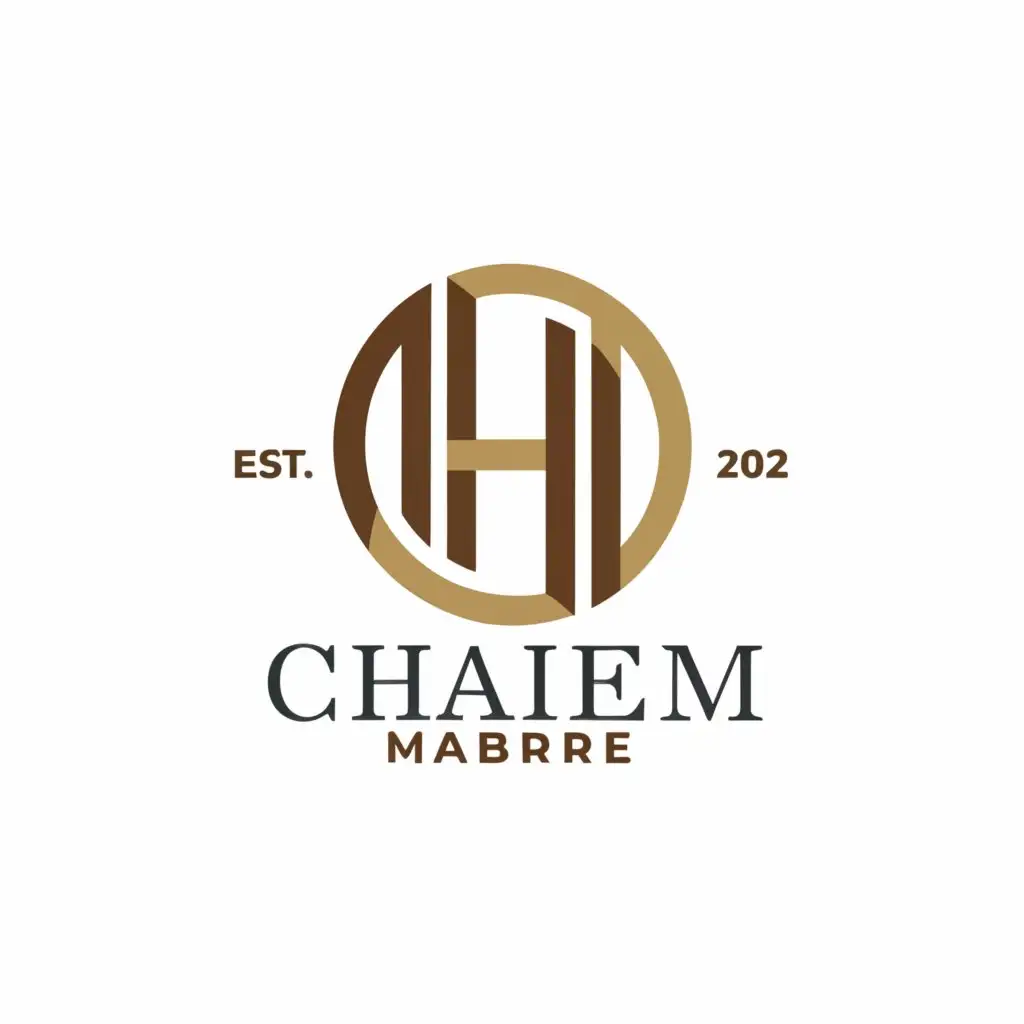 a logo design,with the text "CHAIEM MARBRE", main symbol:"CH",Moderate,clear background