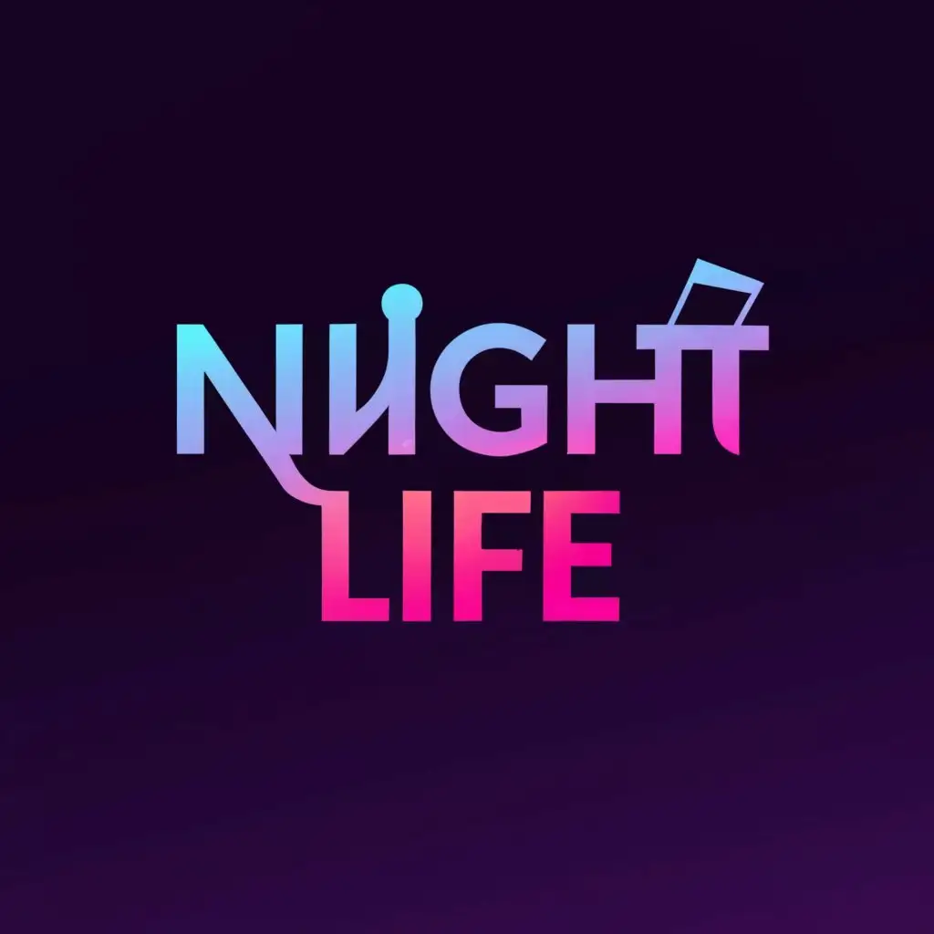 a logo design,with the text "NIGHT LIFE", main symbol:DISCORD,Moderate,clear background