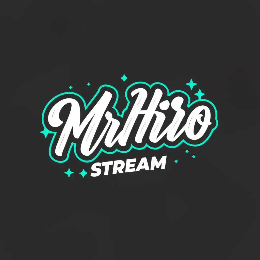 logo, stream logo , with the text "mrhiro0 stream", typography
