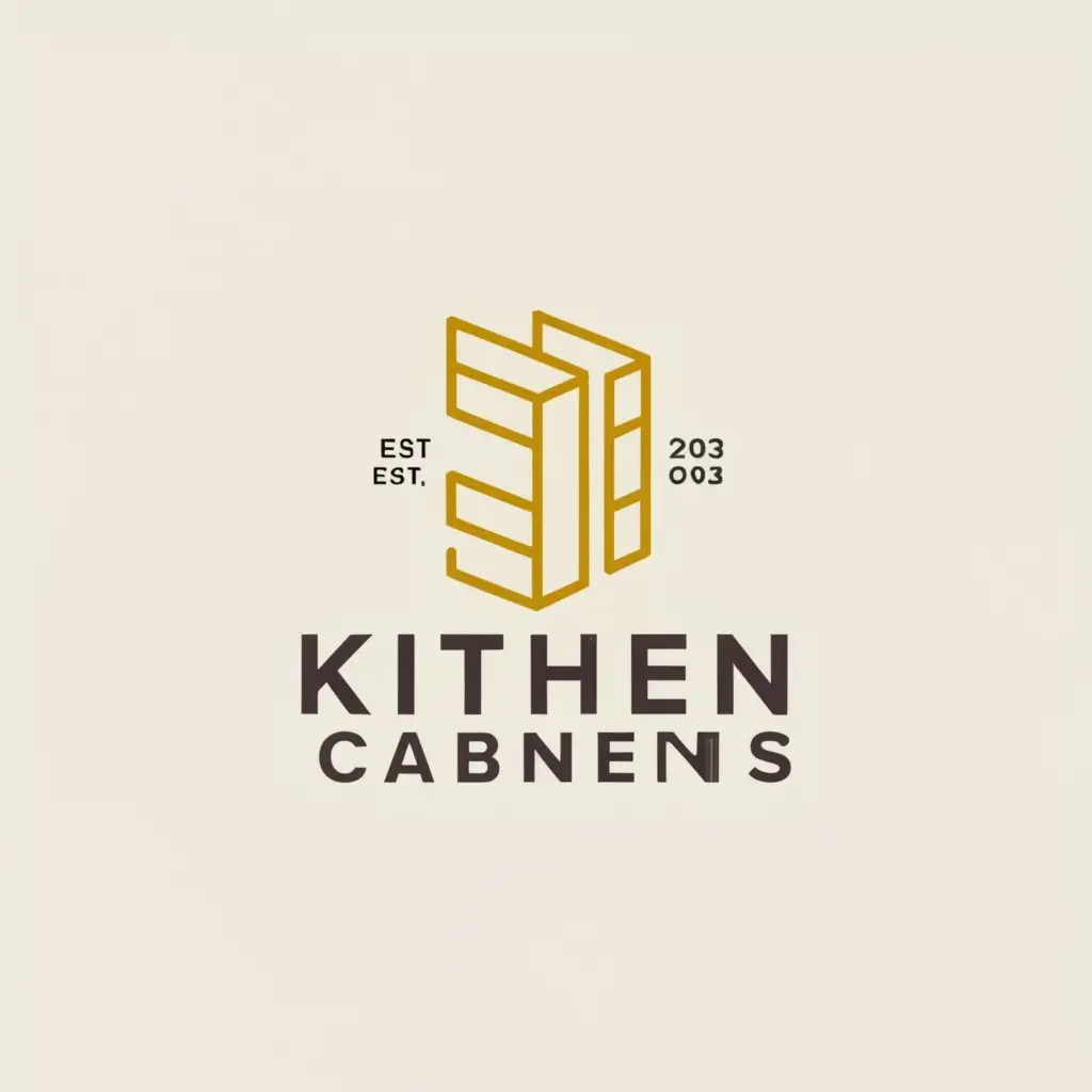 a logo design,with the text "Kitchen cabinets", main symbol:Cabinet,Moderate,be used in Construction industry,clear background