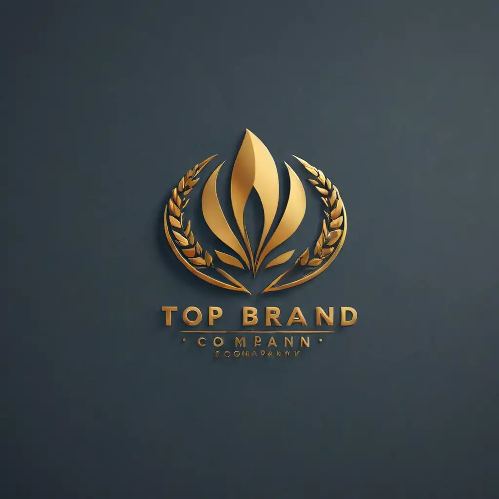 Create a Logo for a company called "Top Brand Company" with a cool font and colours
