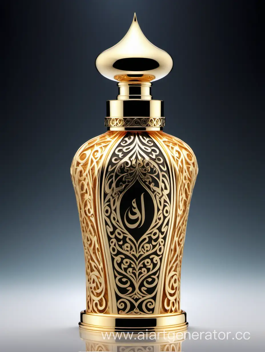 Arabic-Calligraphic-Ornamental-Luxury-Perfume-with-Double-Height-Cap